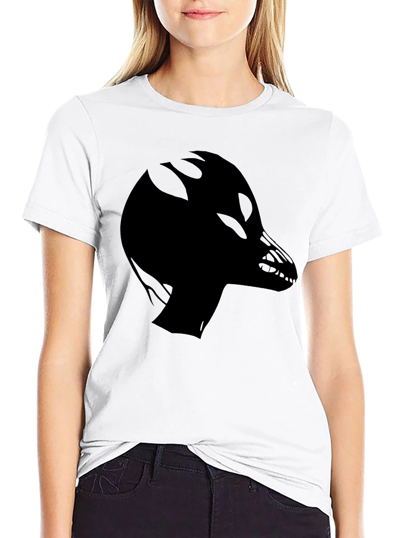 Alien Dragon Graphic Black Tee
