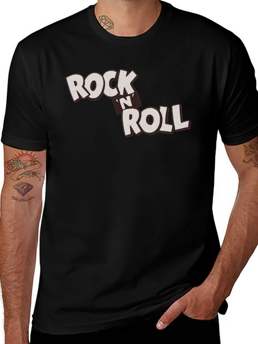 Rock n Roll Graphic Black T-Shirt