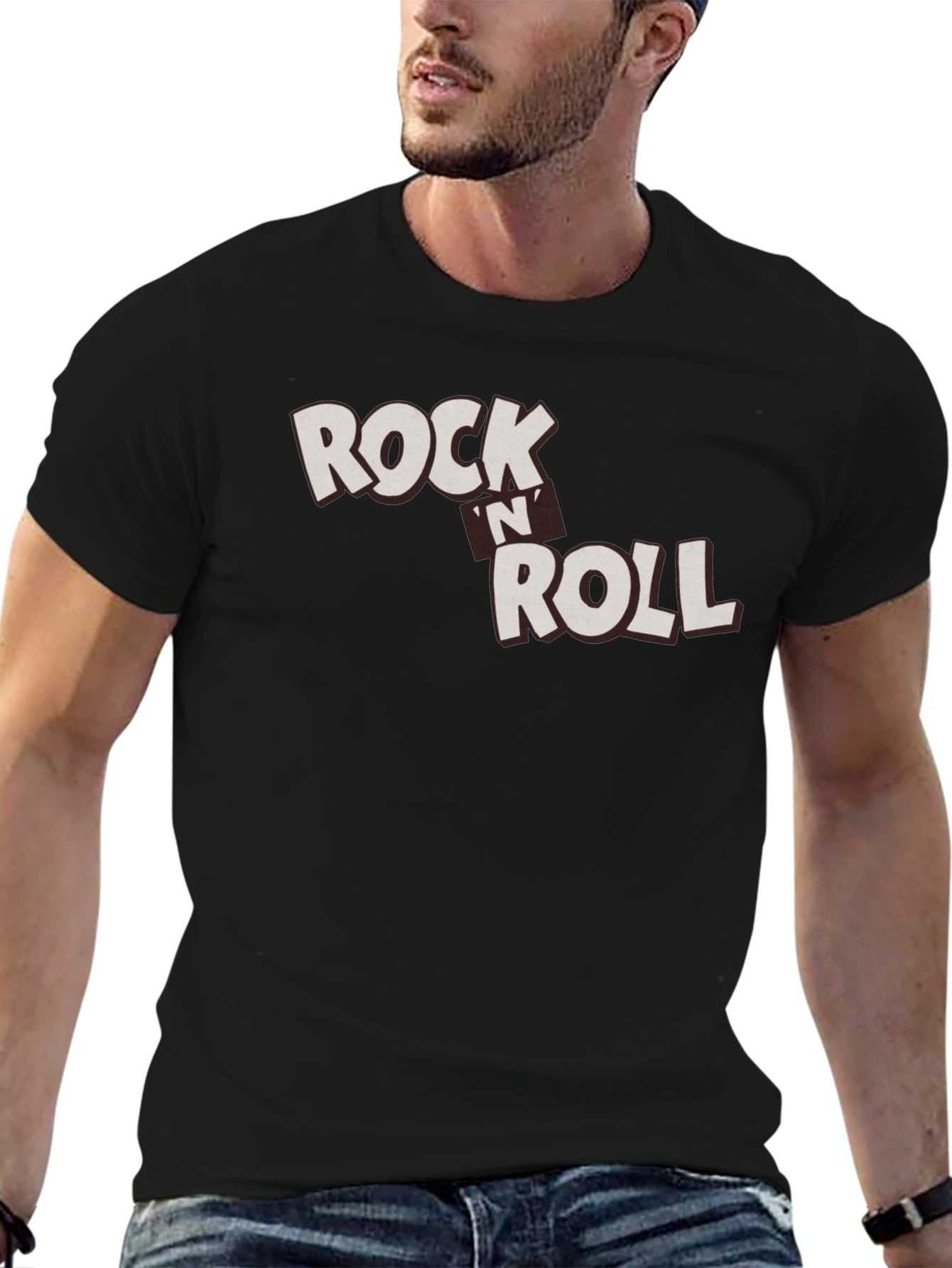 Rock n Roll Graphic Black T-Shirt
