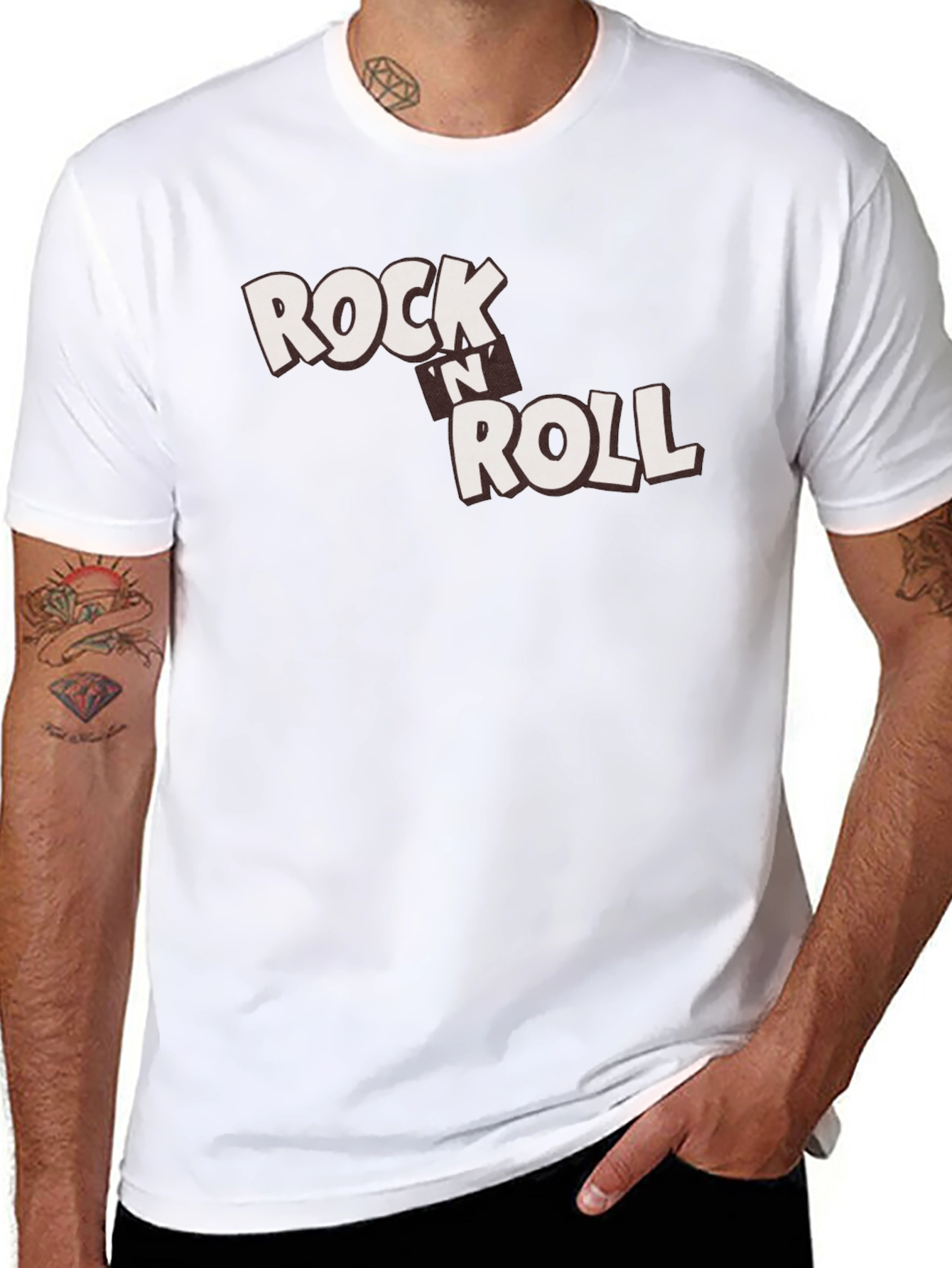 Rock n Roll Graphic Black T-Shirt