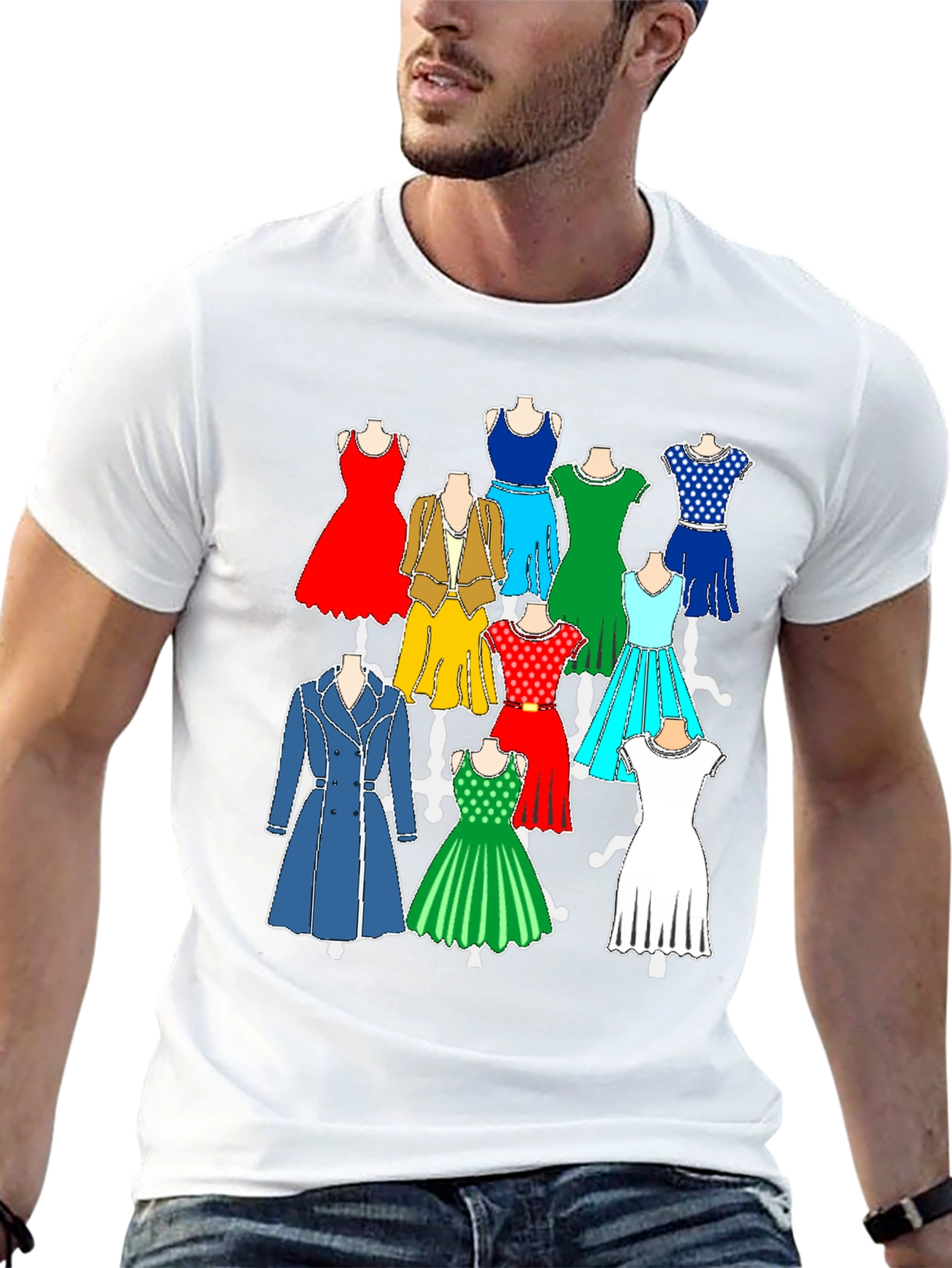 Dress Pattern Graphic T-Shirt - Fashion Forward Style