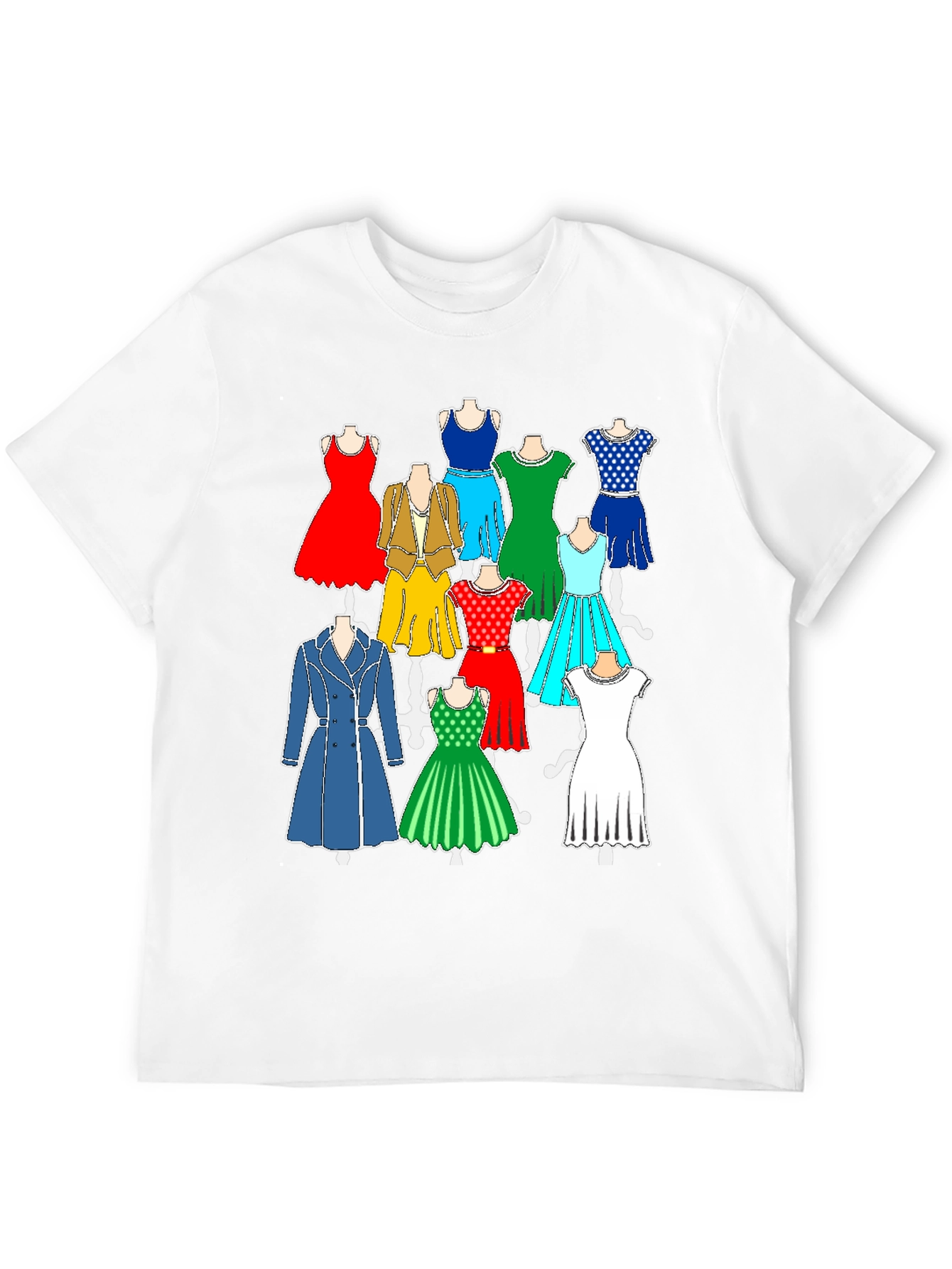 Dress Pattern Graphic T-Shirt - Fashion Forward Style