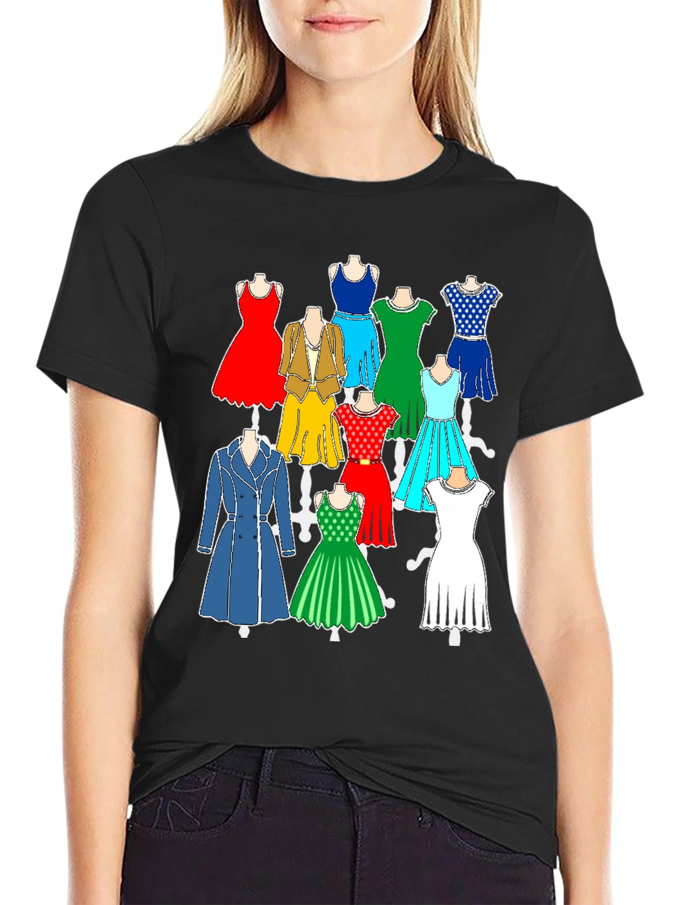 Dress Pattern Graphic T-Shirt - Fashion Forward Style