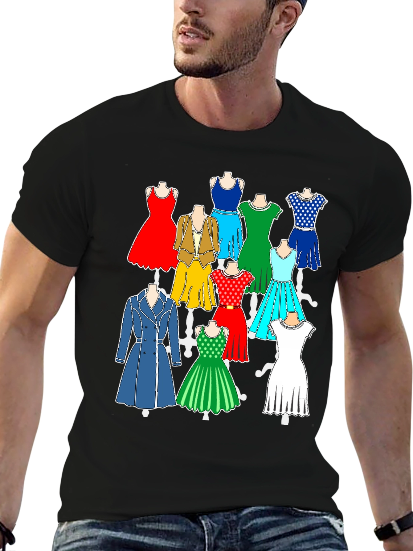 Dress Pattern Graphic T-Shirt - Fashion Forward Style