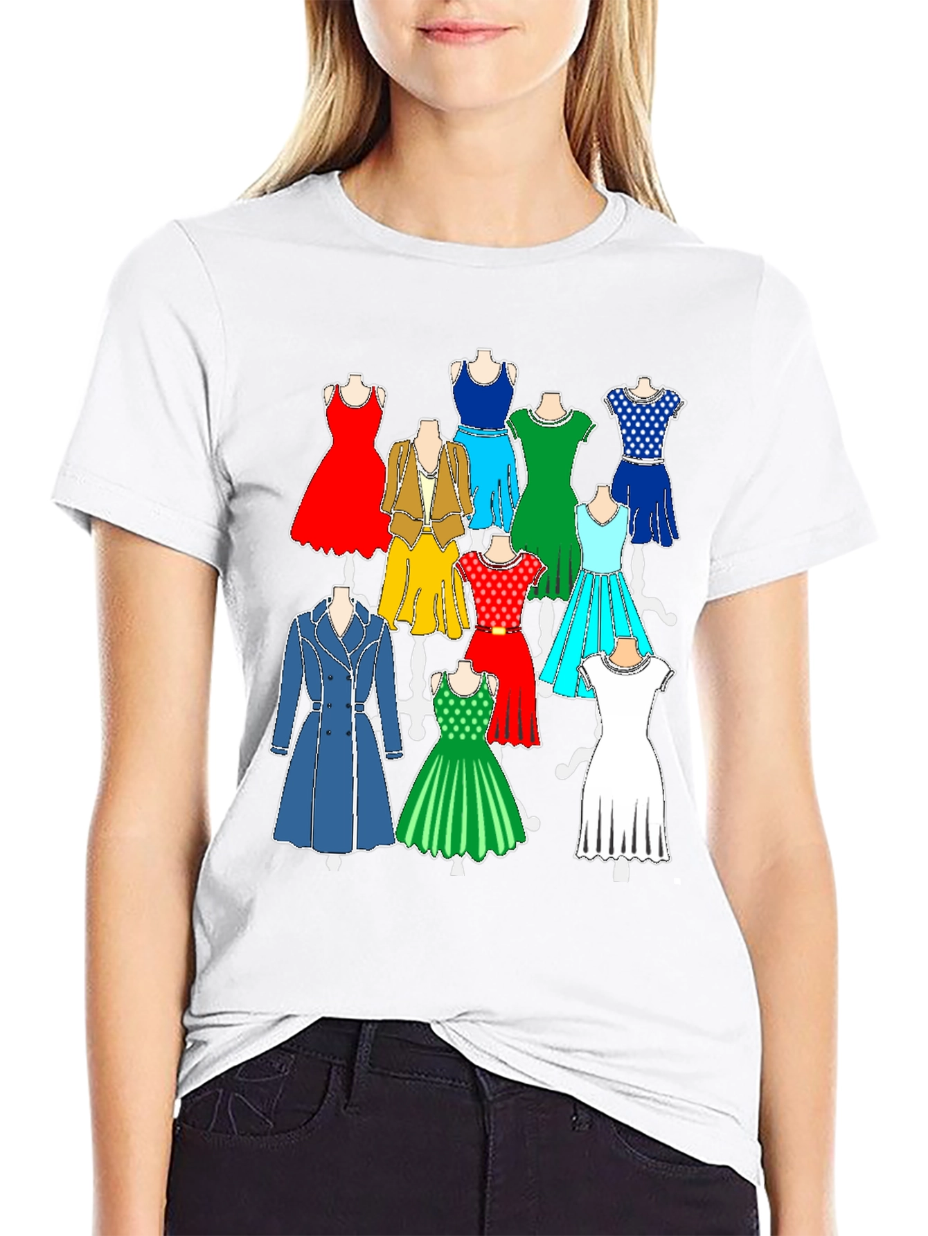Dress Pattern Graphic T-Shirt - Fashion Forward Style