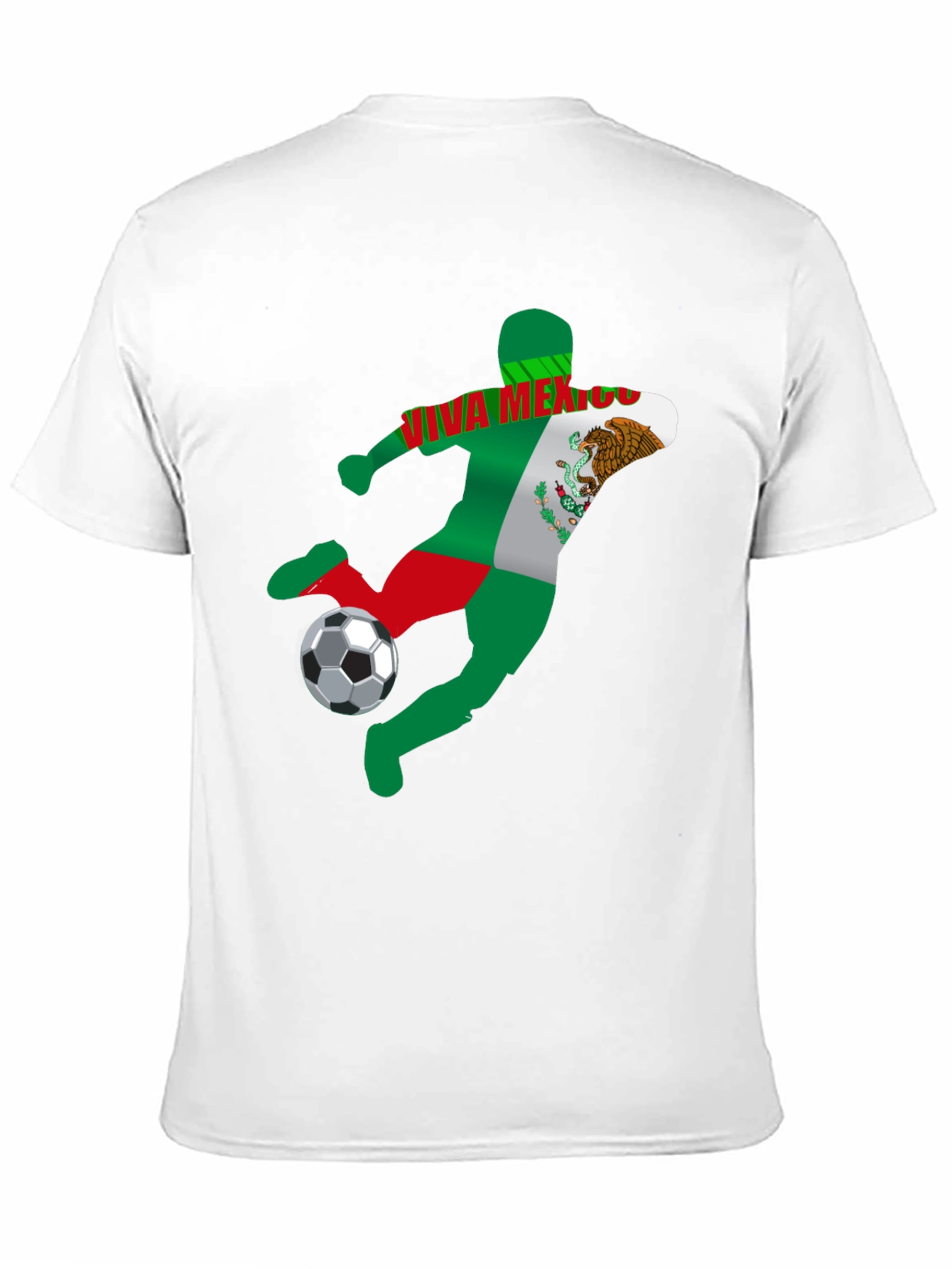 Viva Mexico Soccer T-Shirt - Mens Black Graphic Tee