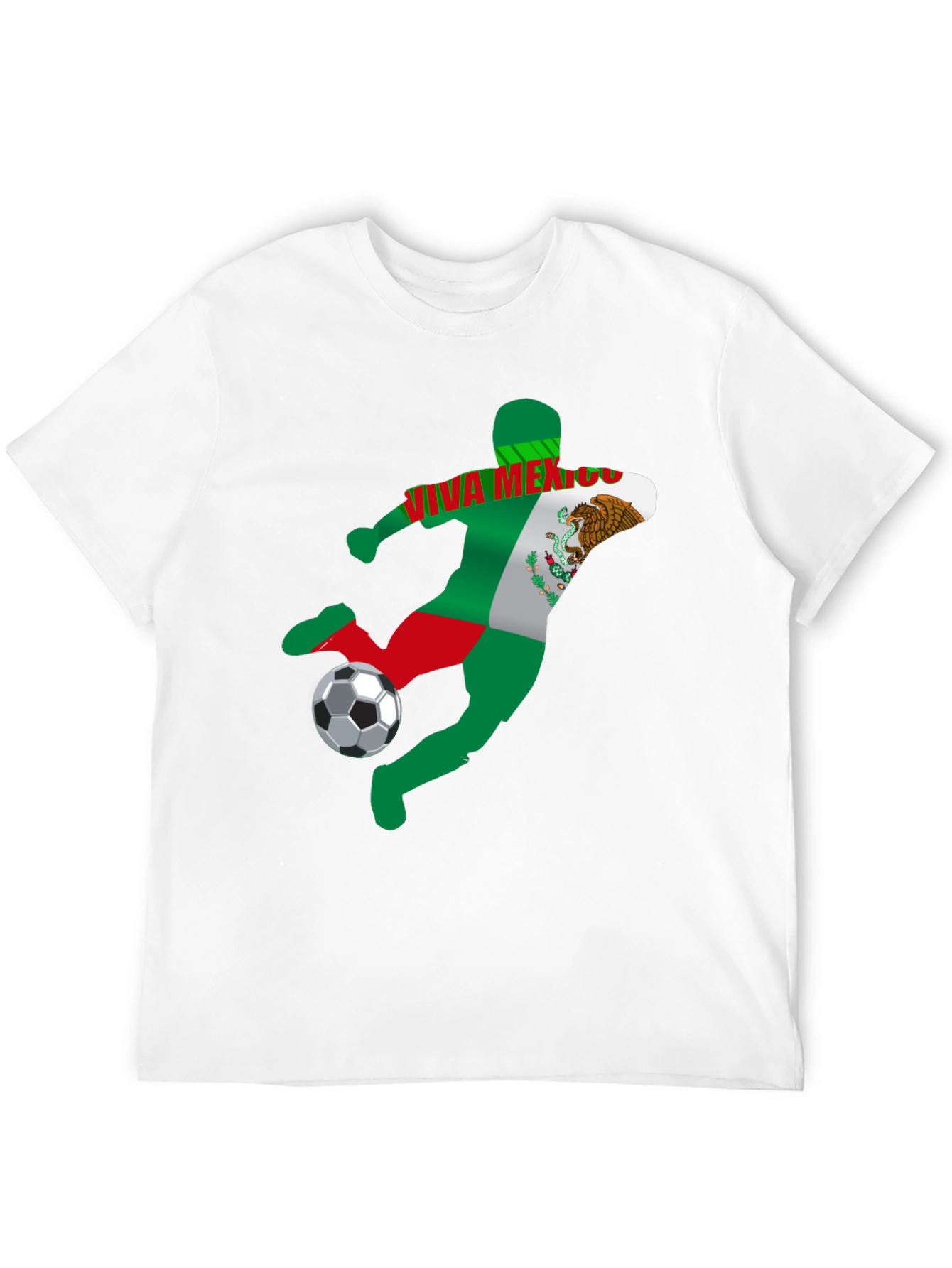 Viva Mexico Soccer T-Shirt - Mens Black Graphic Tee