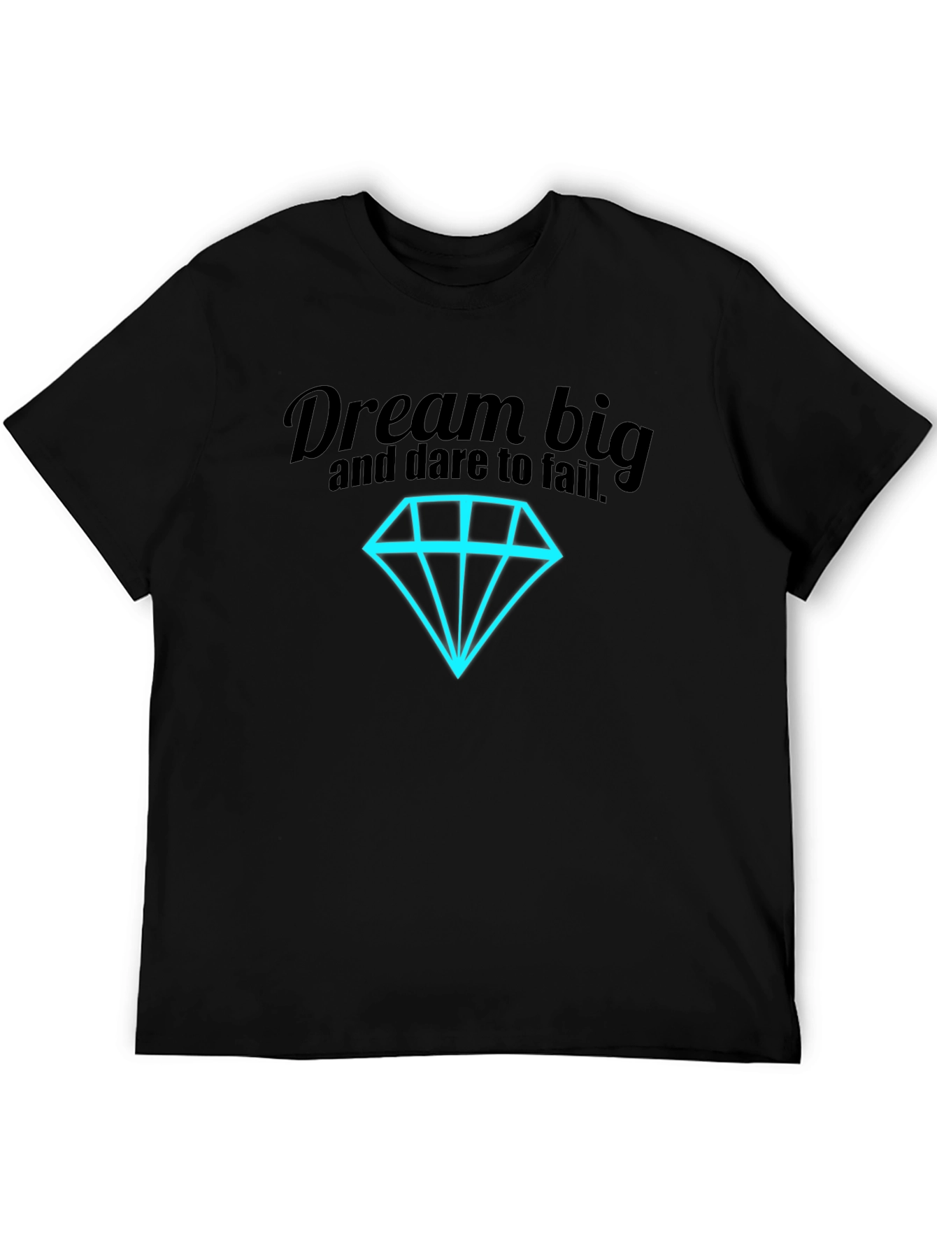 Dream Big Graphic Tee - Black Cotton Shirt