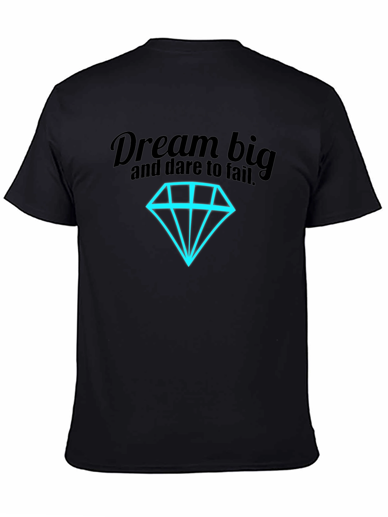 Dream Big Graphic Tee - Black Cotton Shirt