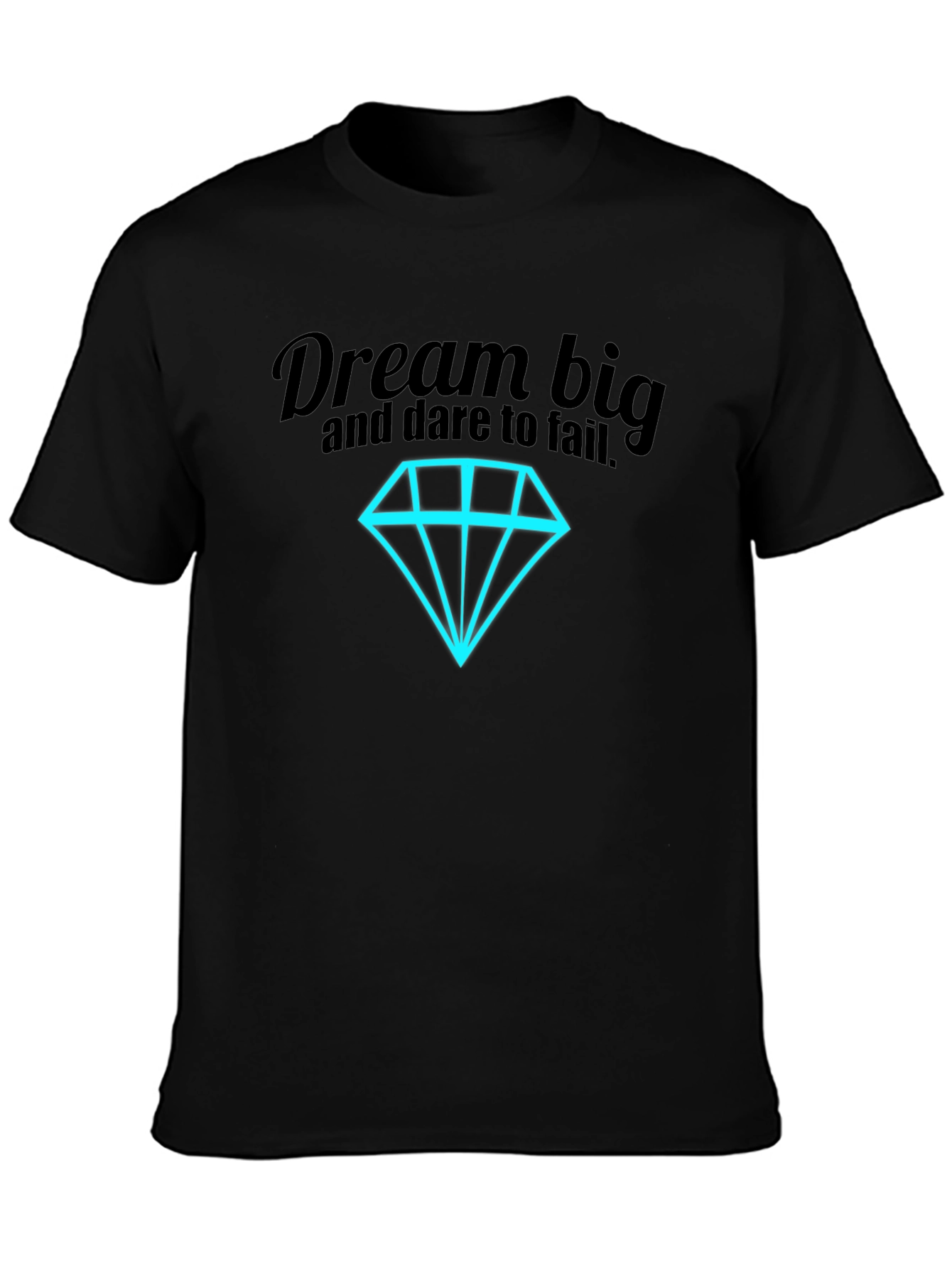 Dream Big Graphic Tee - Black Cotton Shirt