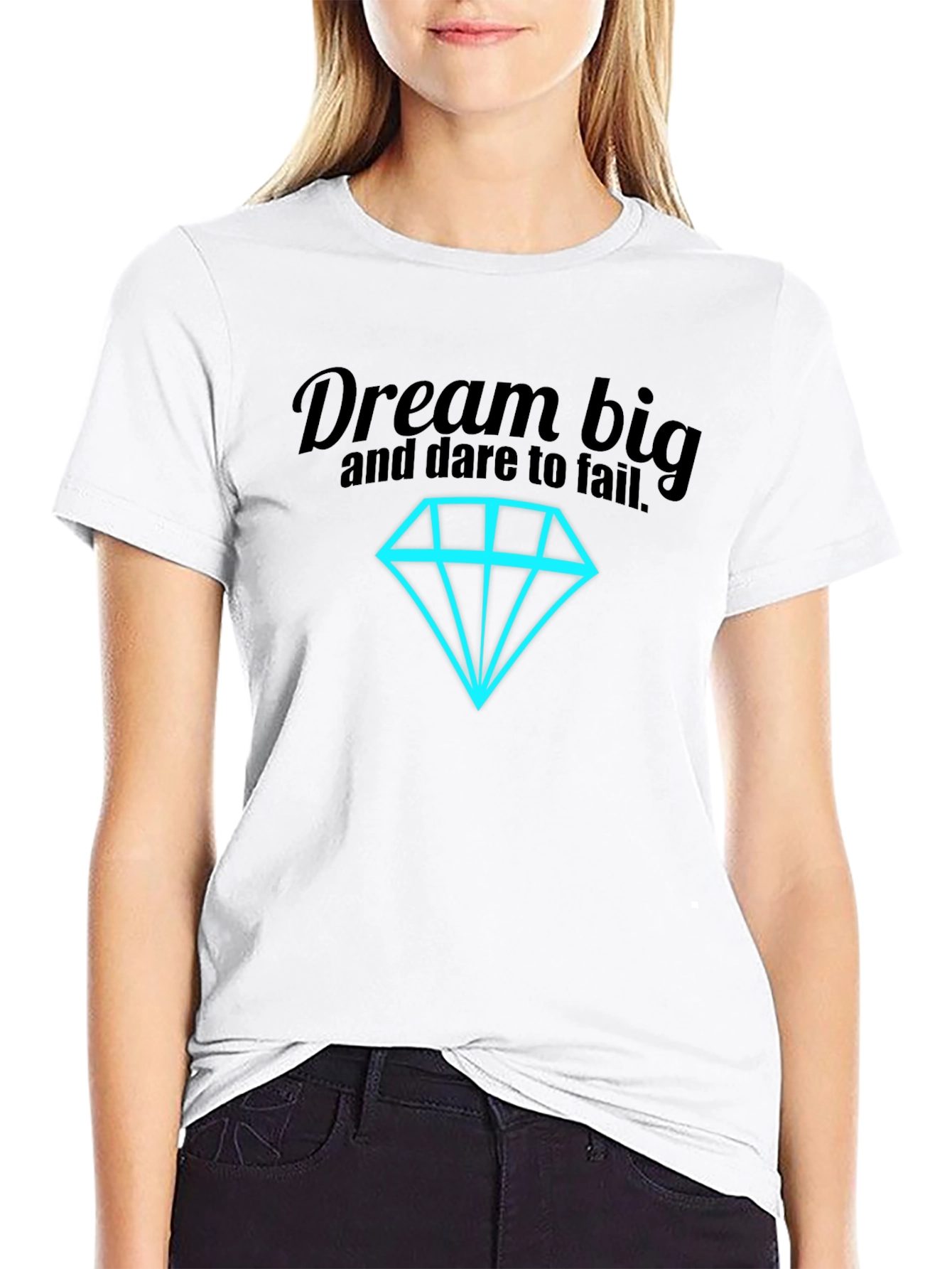 Dream Big Graphic Tee - Black Cotton Shirt