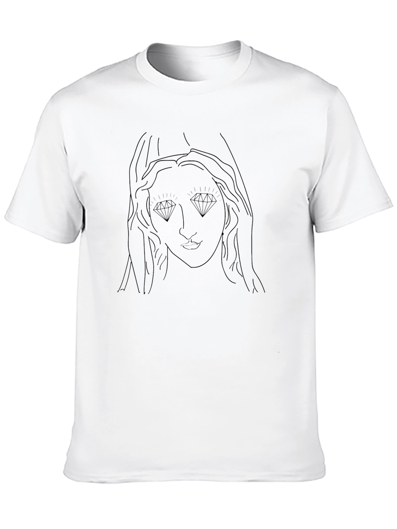 Diamond Eyes Graphic Tee - Modern Black T-Shirt