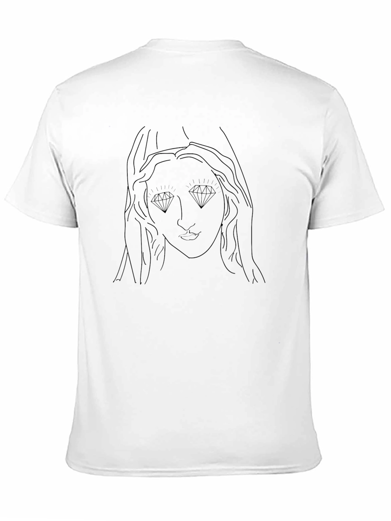 Diamond Eyes Graphic Tee - Modern Black T-Shirt