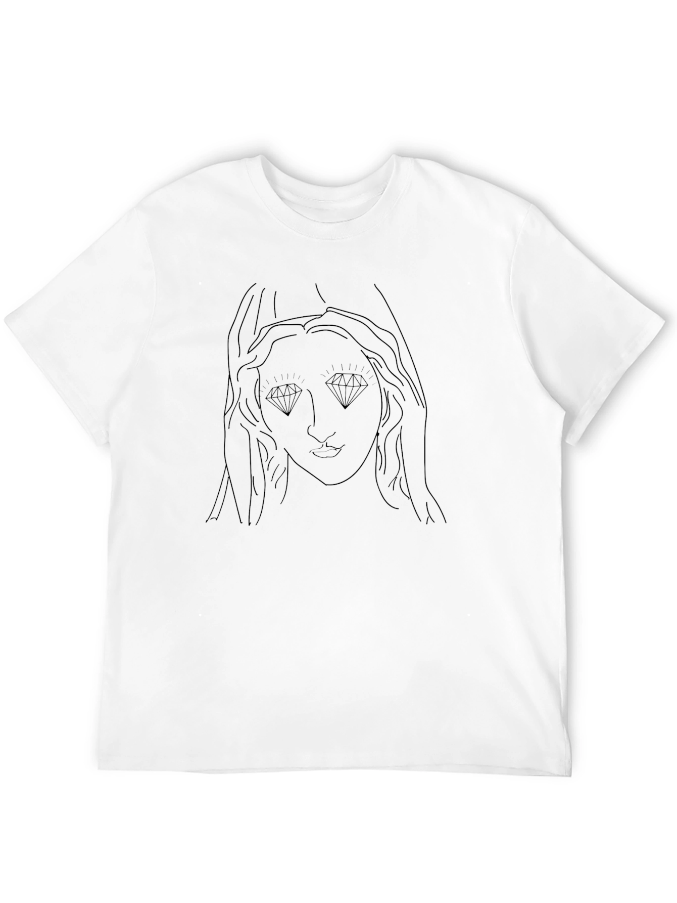 Diamond Eyes Graphic Tee - Modern Black T-Shirt