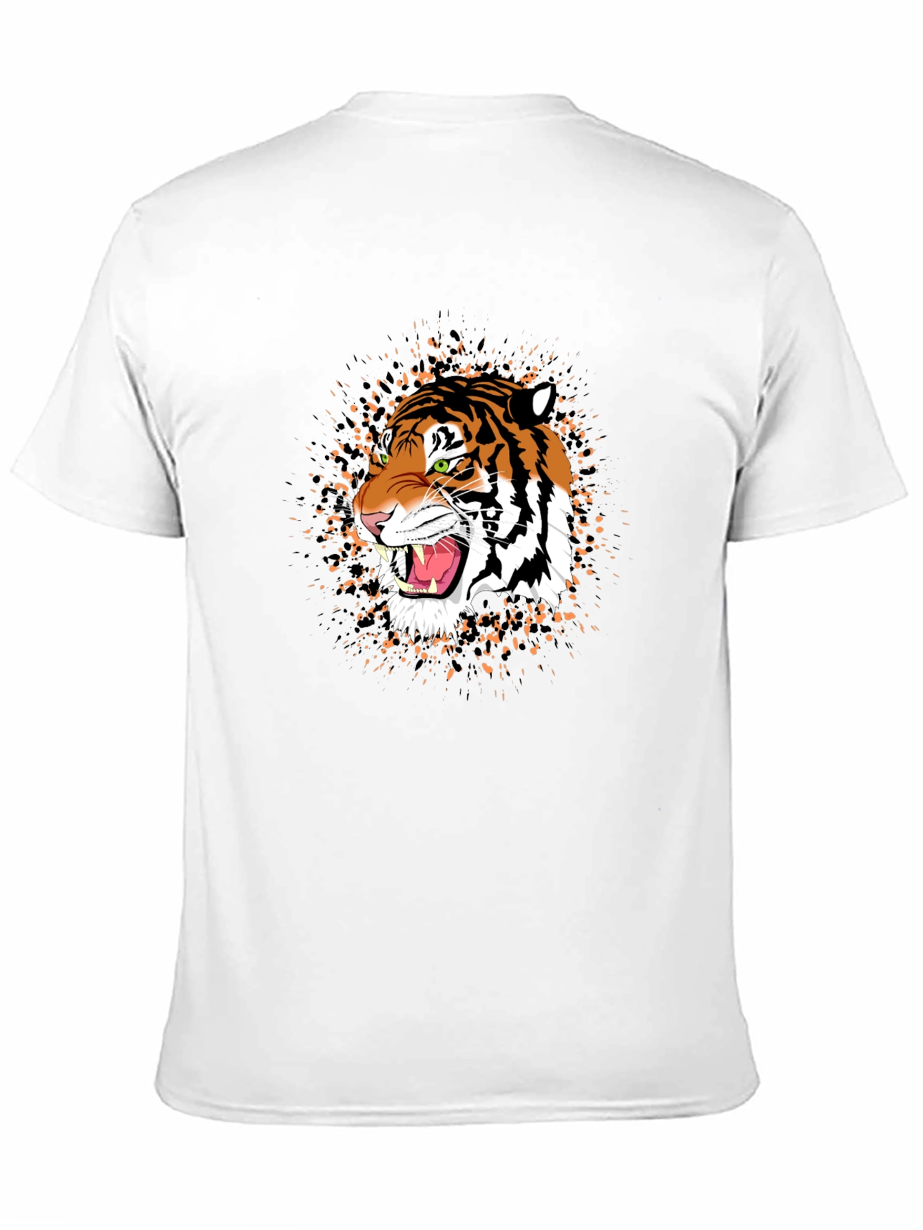 Tiger Graphic Black T-Shirt - Bold Animal Print Tee