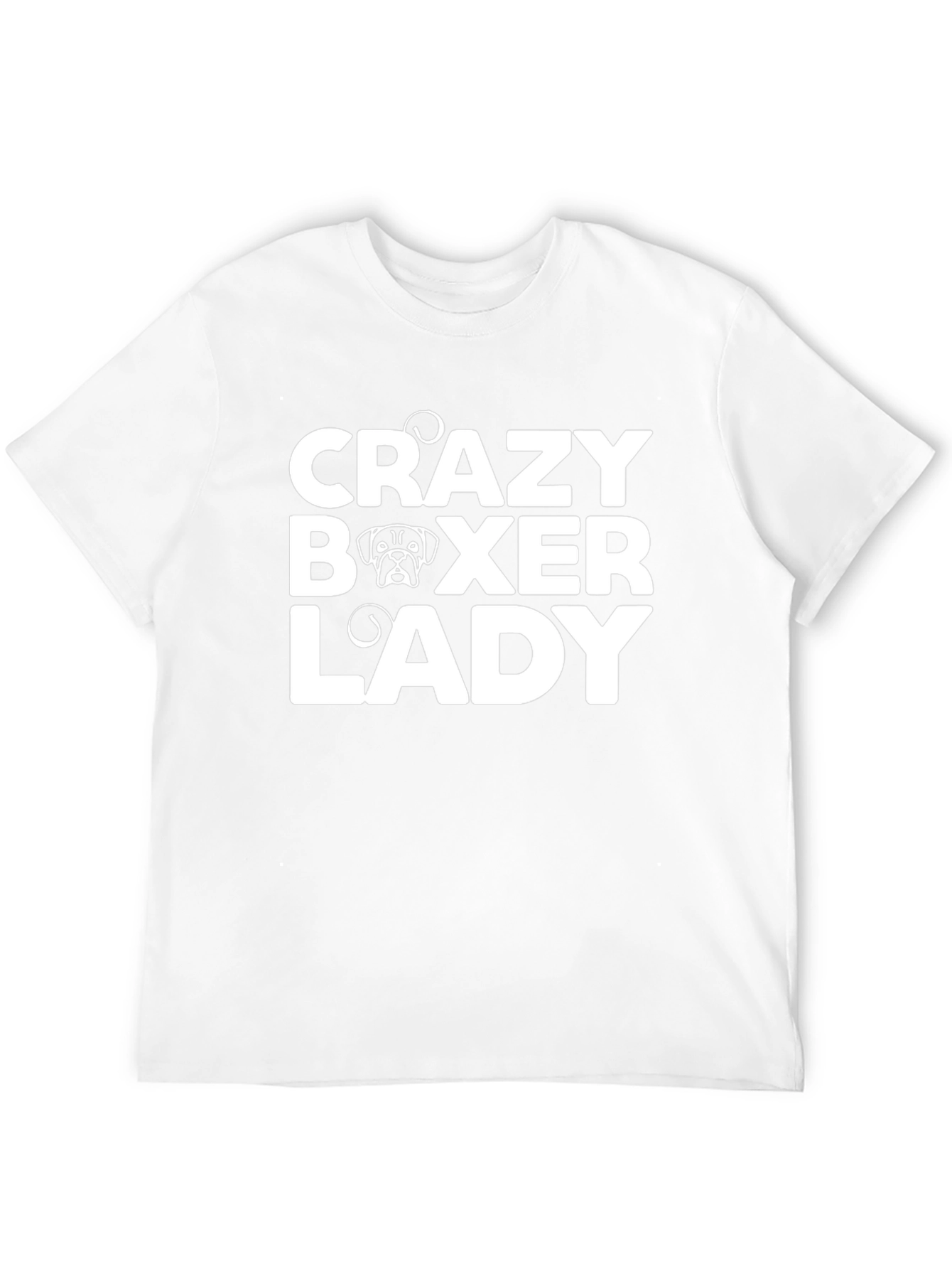 Crazy Boxer Lady T-Shirt - Dog Lover Tee