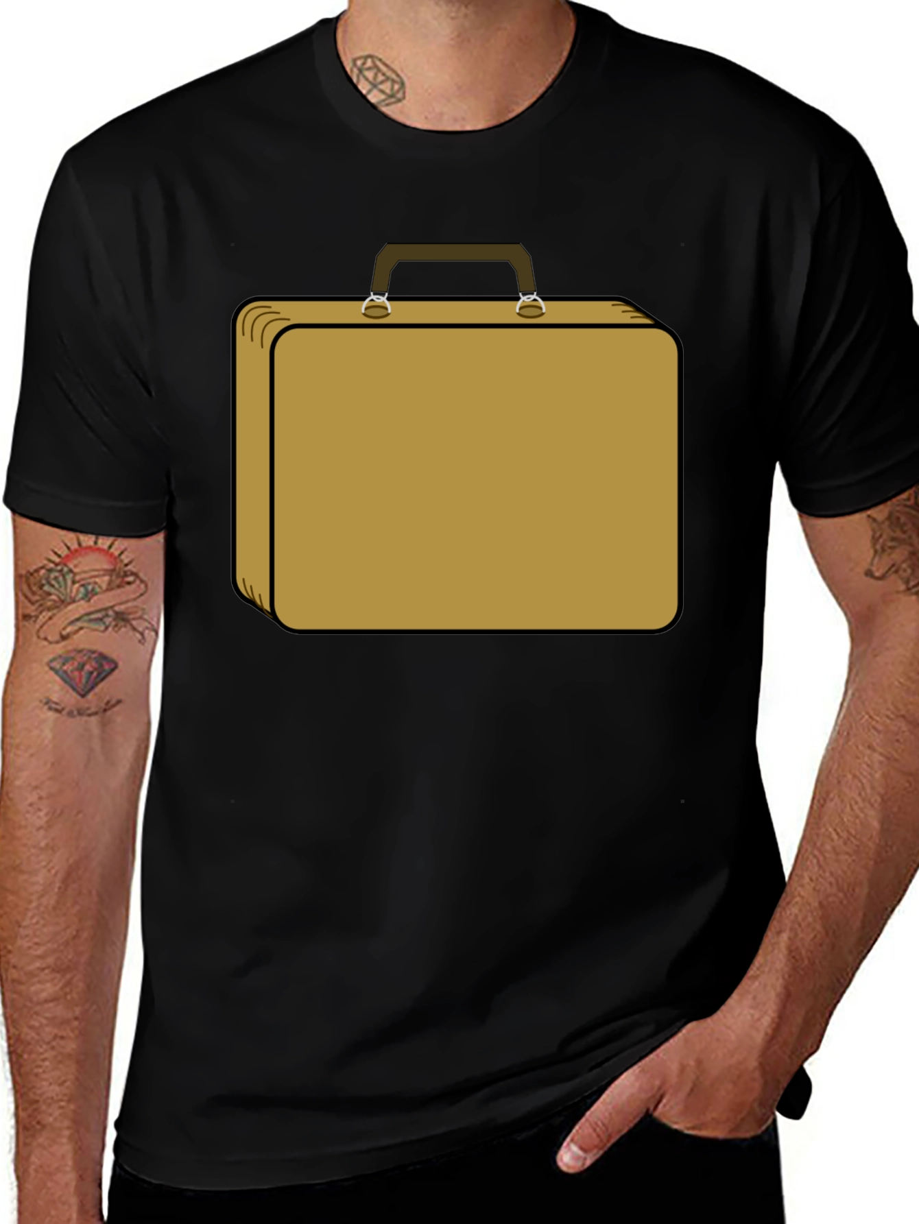 Briefcase Graphic T-Shirt - Novelty Design Tee