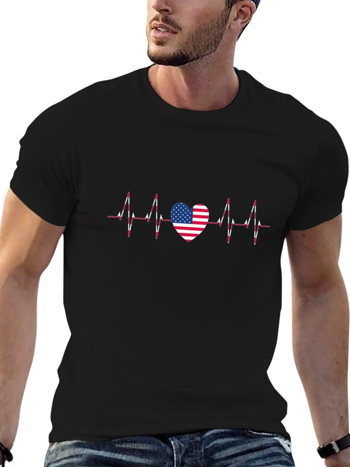 American Heartbeat Patriotic T-Shirt