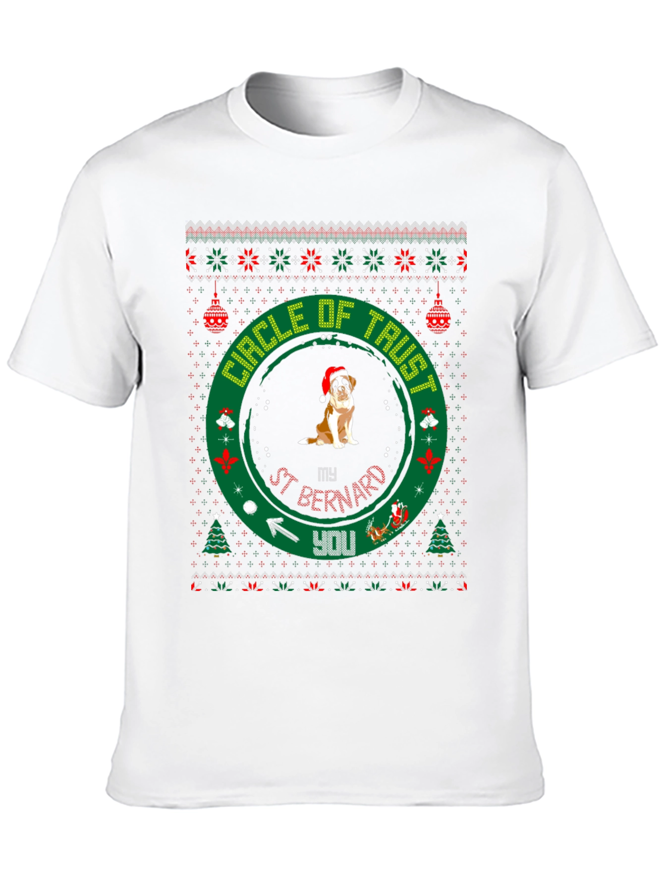 Circle of Trust St. Bernard Christmas T-Shirt