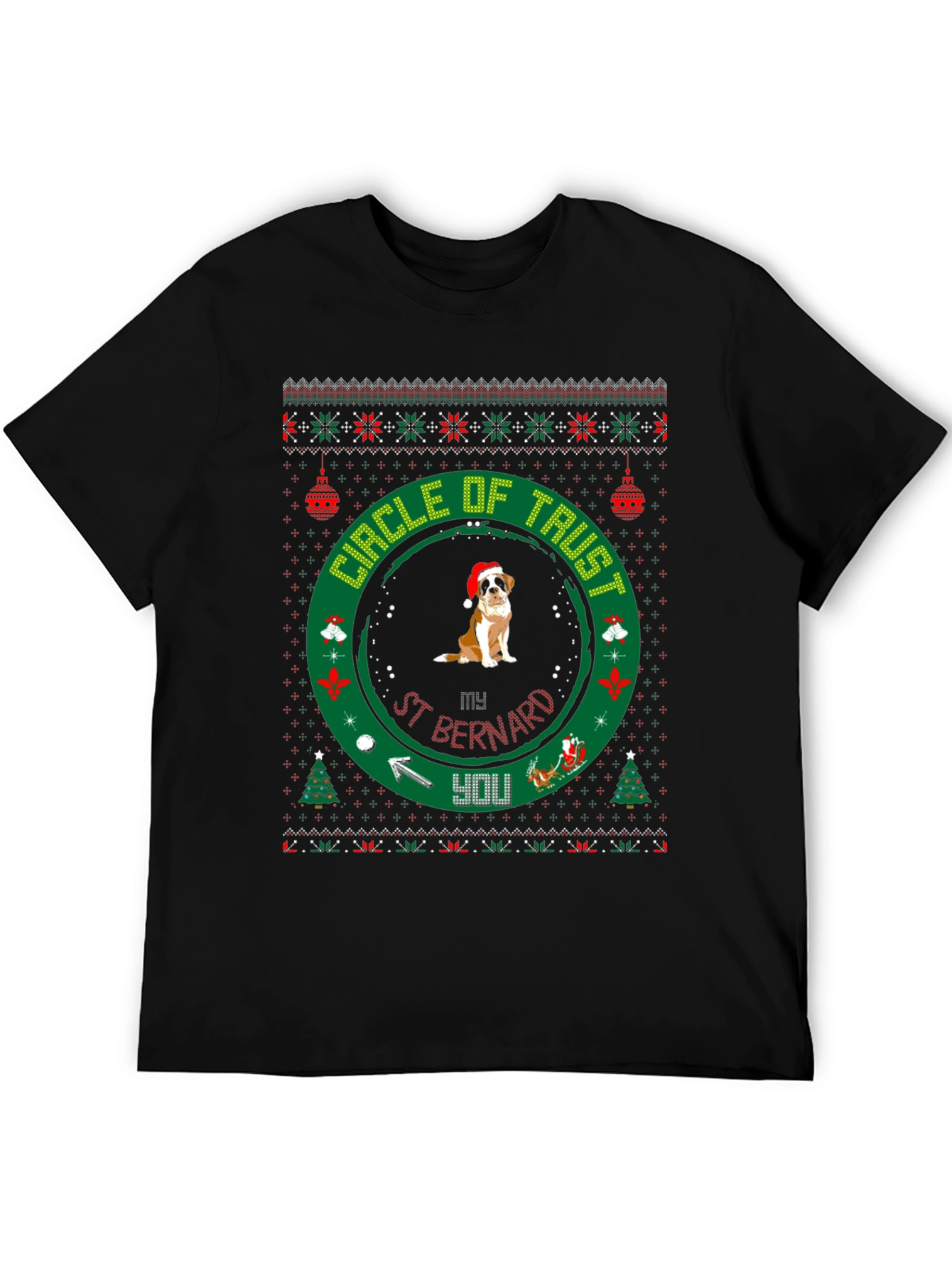 Circle of Trust St. Bernard Christmas T-Shirt