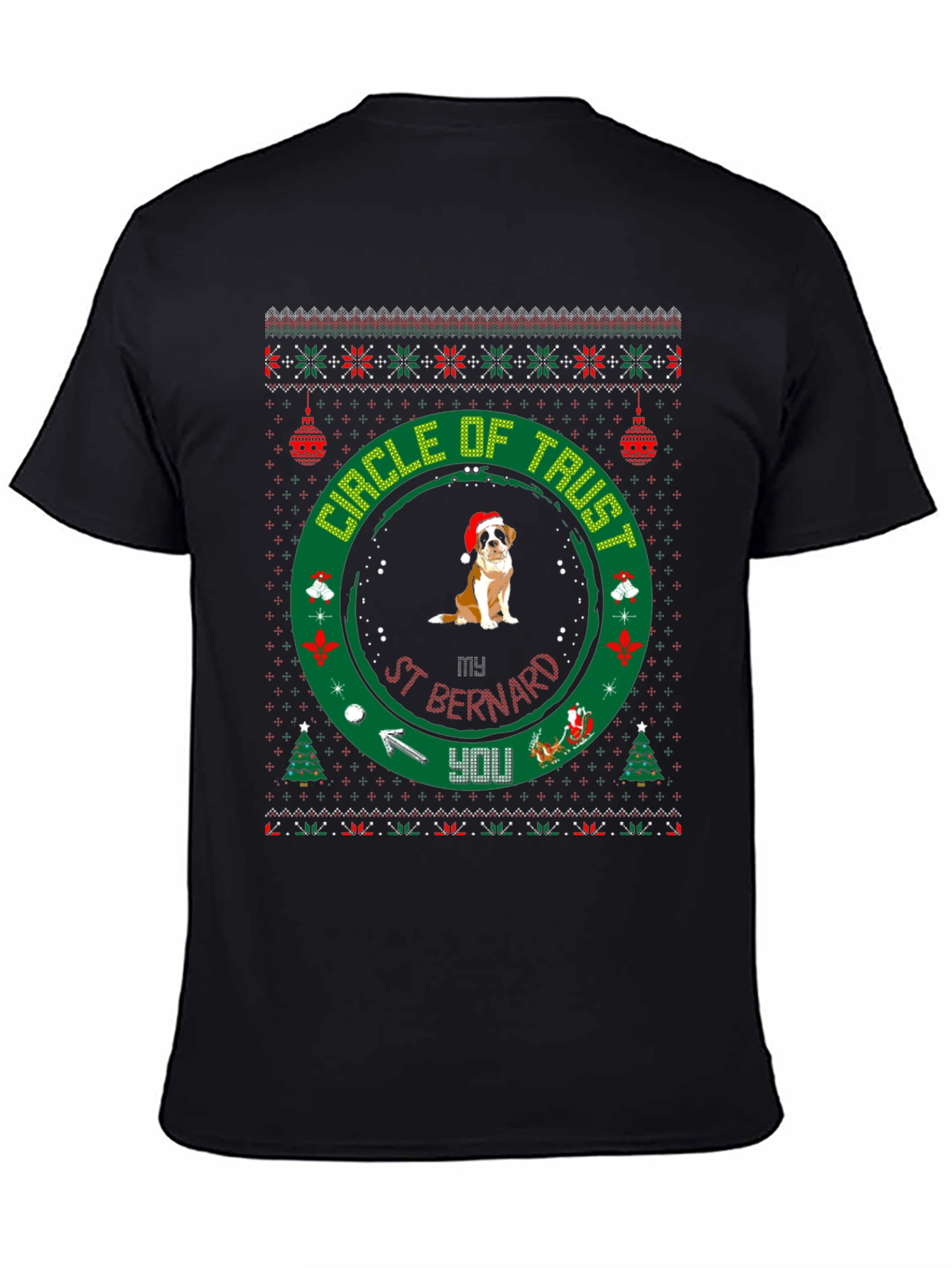 Circle of Trust St. Bernard Christmas T-Shirt