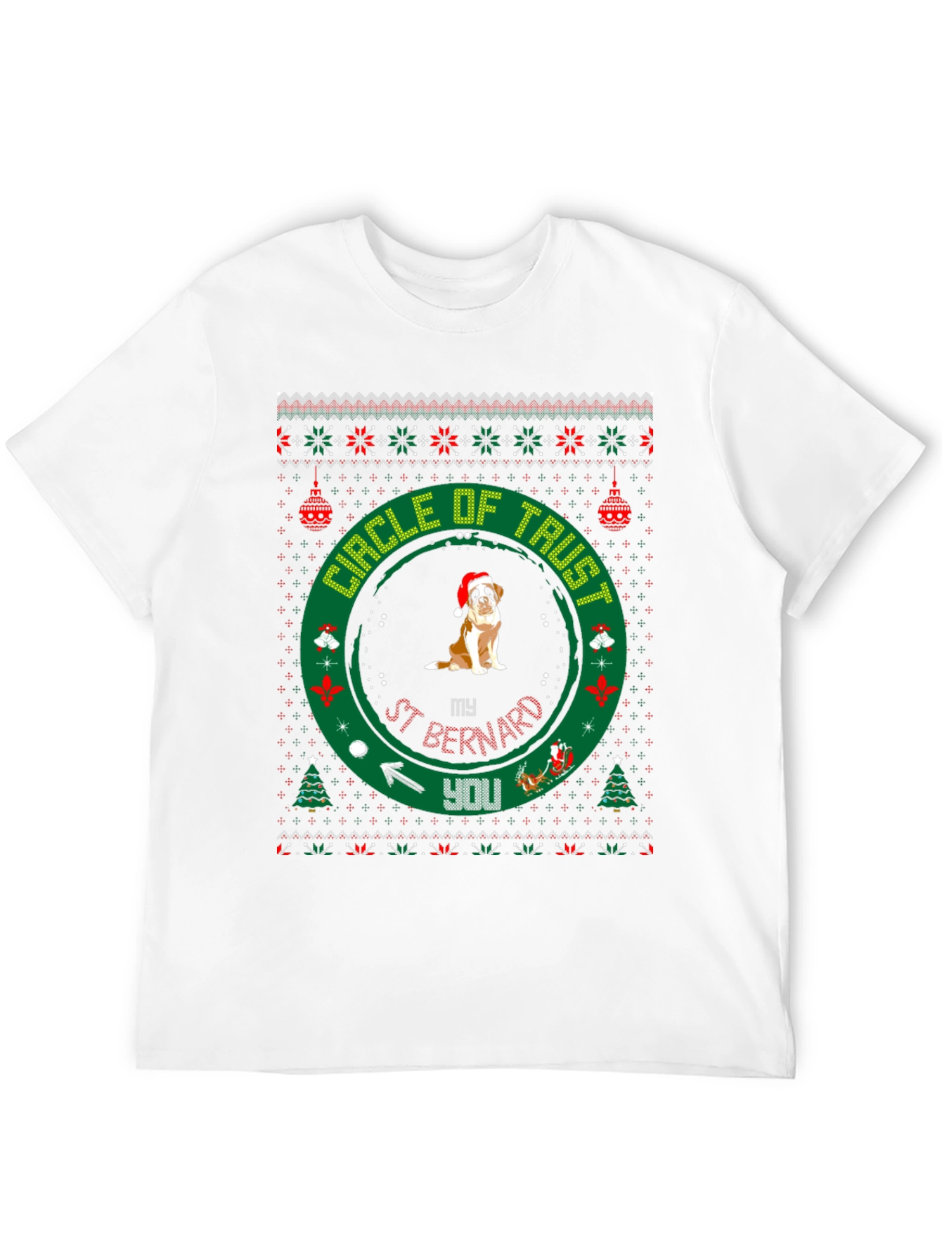 Circle of Trust St. Bernard Christmas T-Shirt