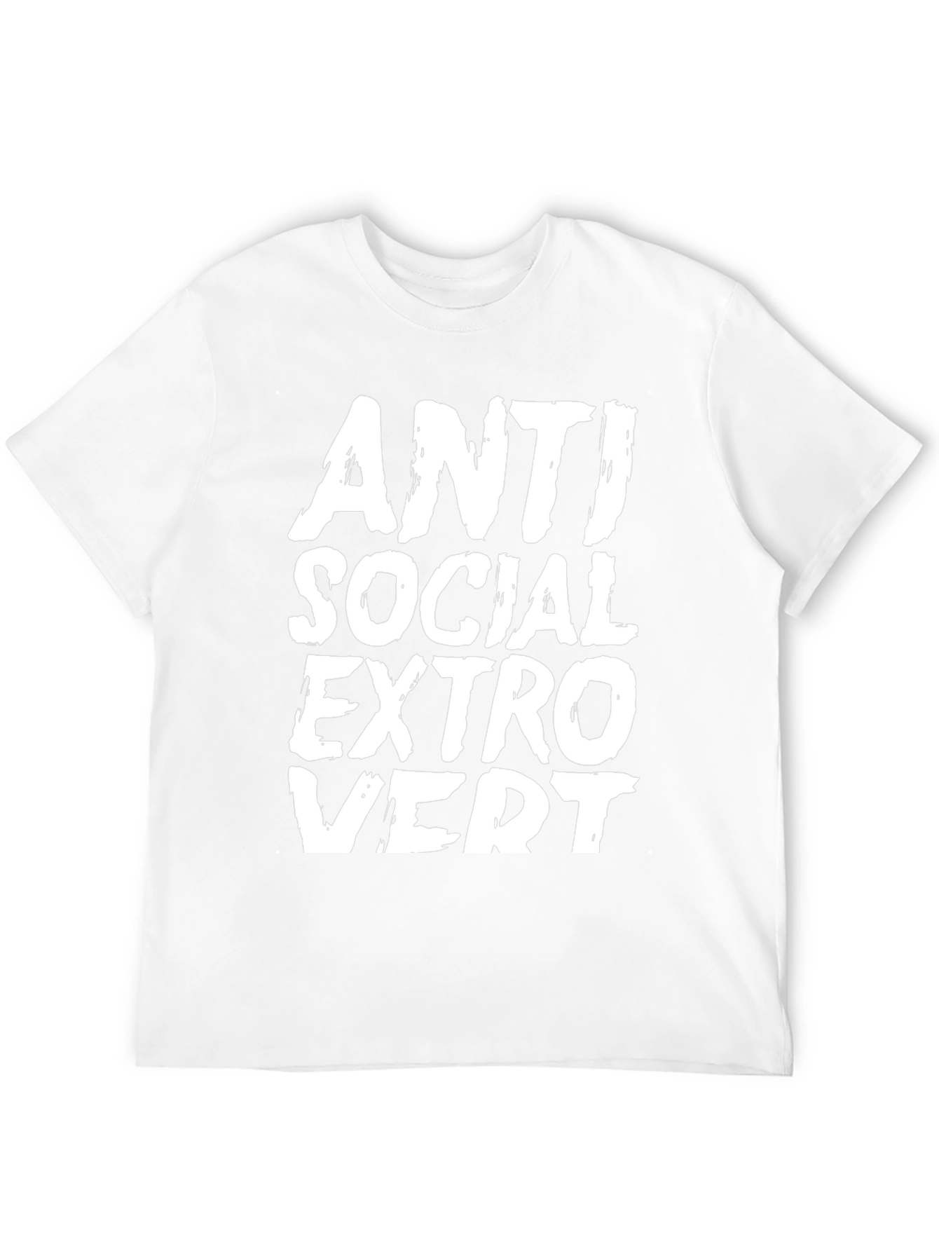 Anti Social Extrovert Graphic Tee - Black Cotton T-Shirt