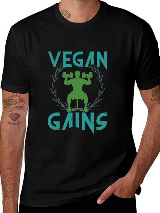 Vegan Gains T-Shirt - Plant-Based Fitness Tee