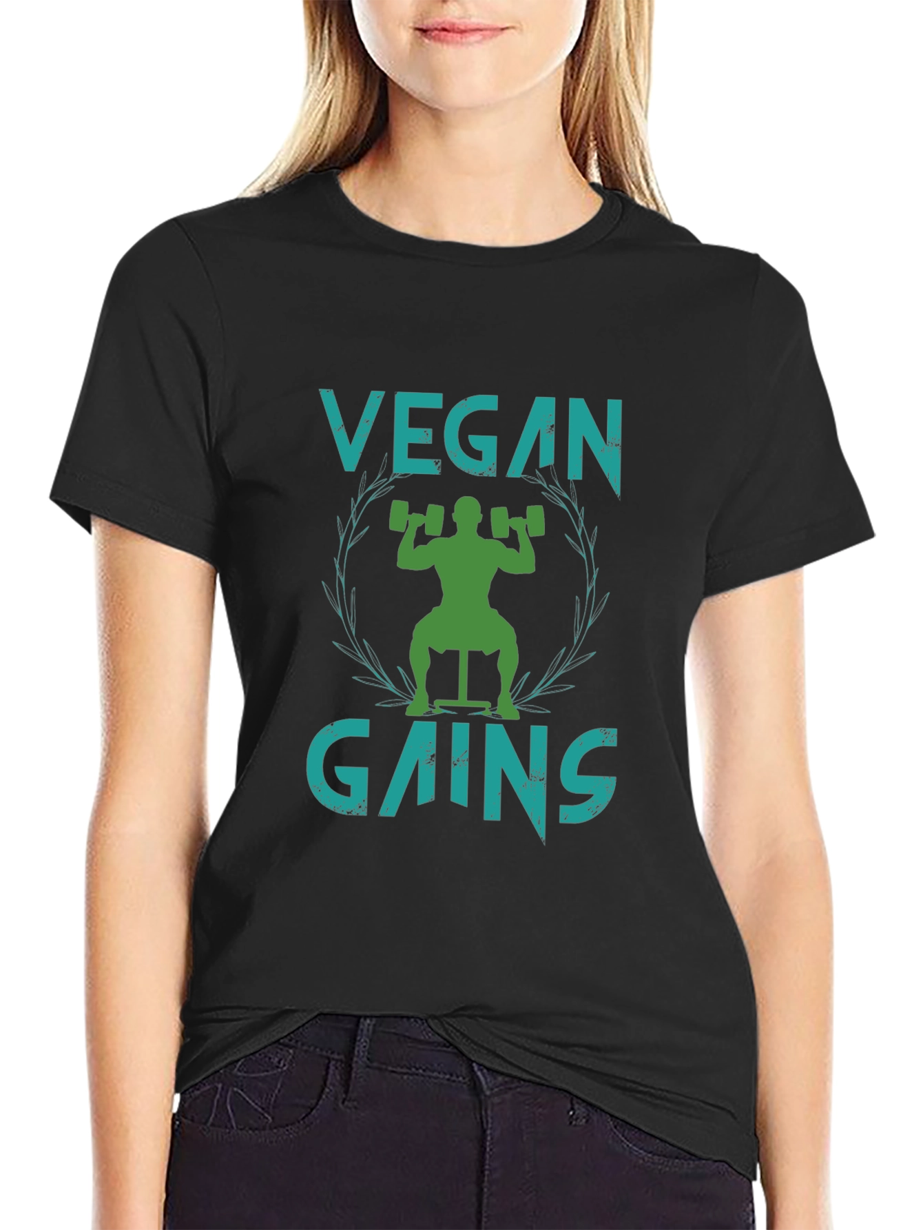 Vegan Gains T-Shirt - Plant-Based Fitness Tee