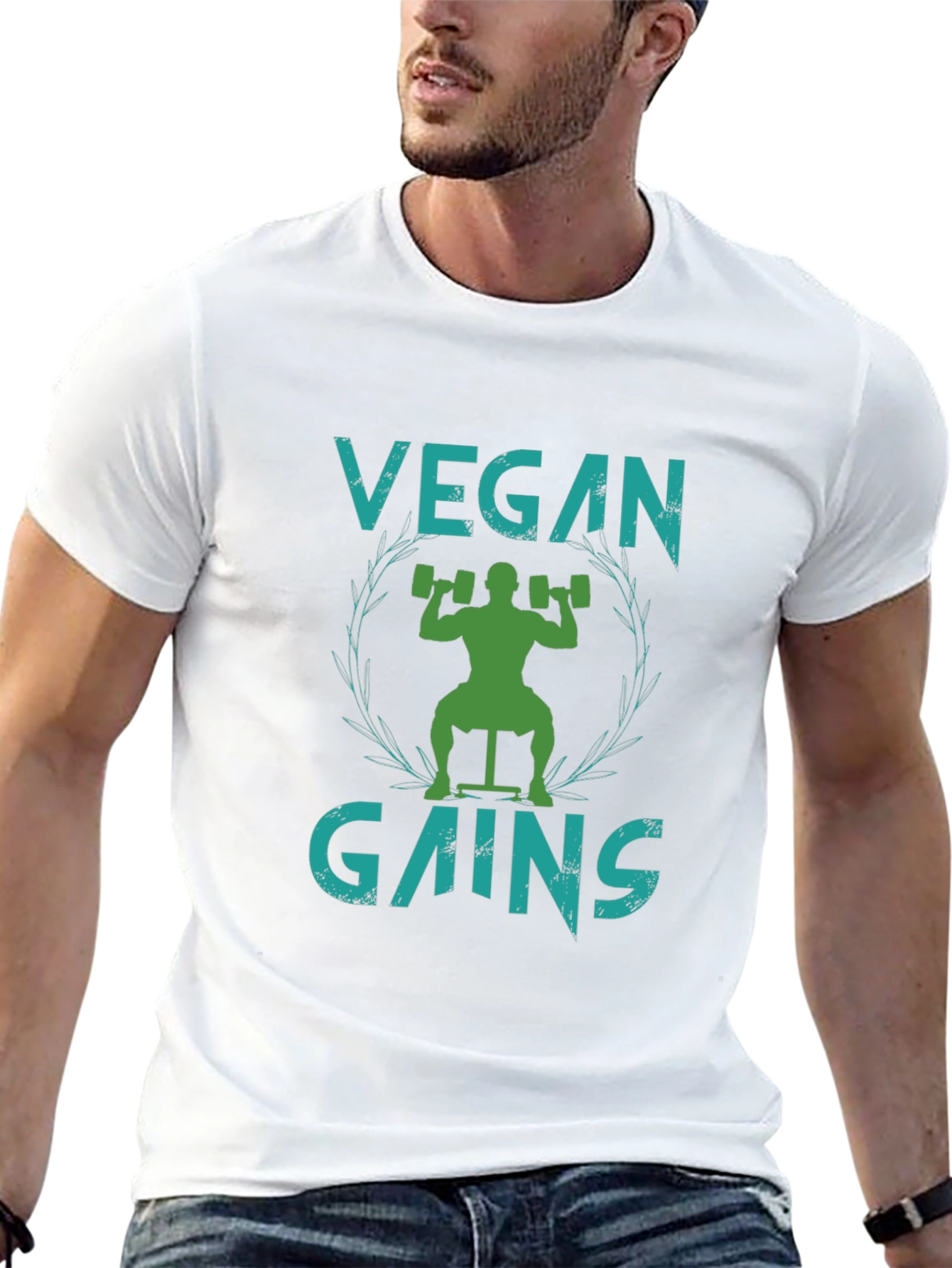 Vegan Gains T-Shirt - Plant-Based Fitness Tee