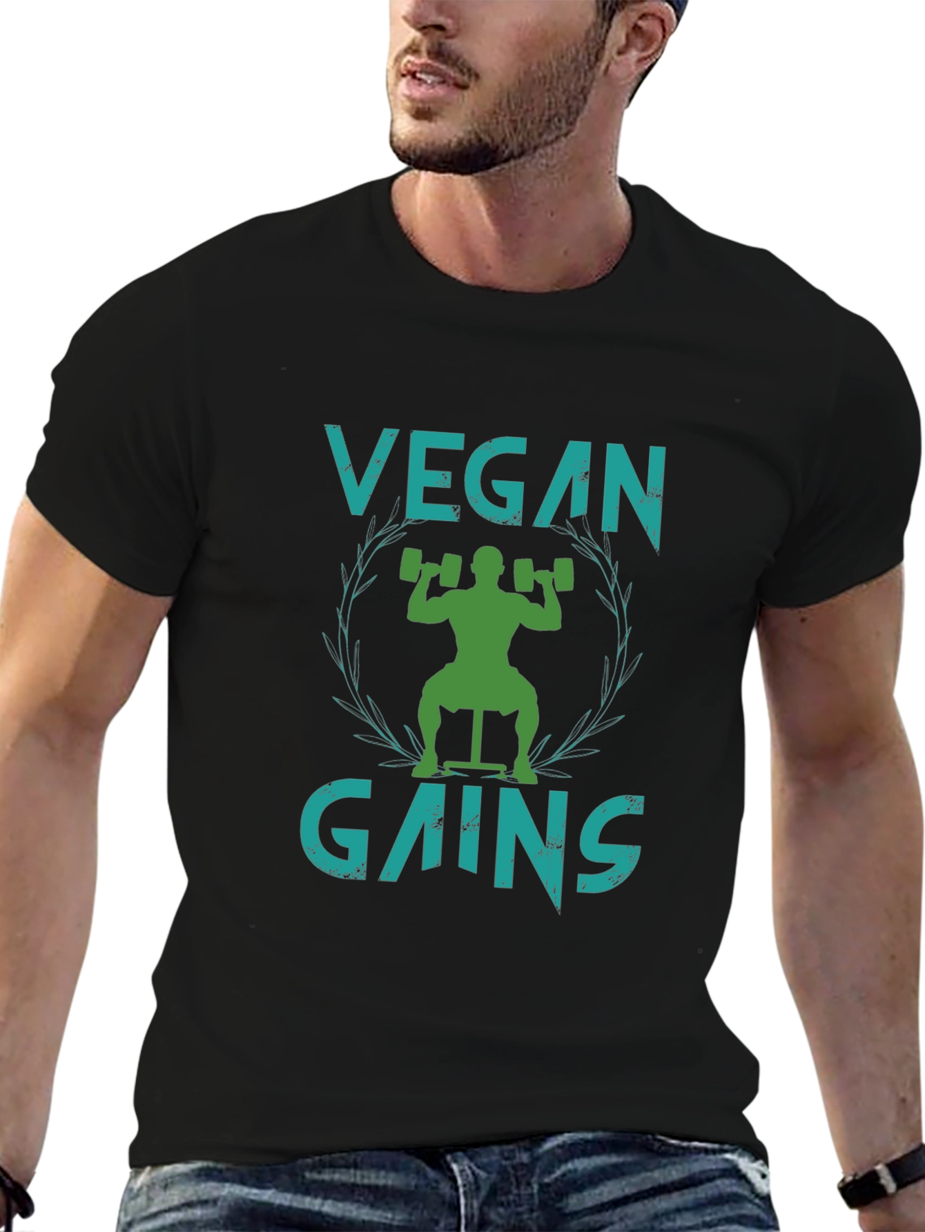 Vegan Gains T-Shirt - Plant-Based Fitness Tee