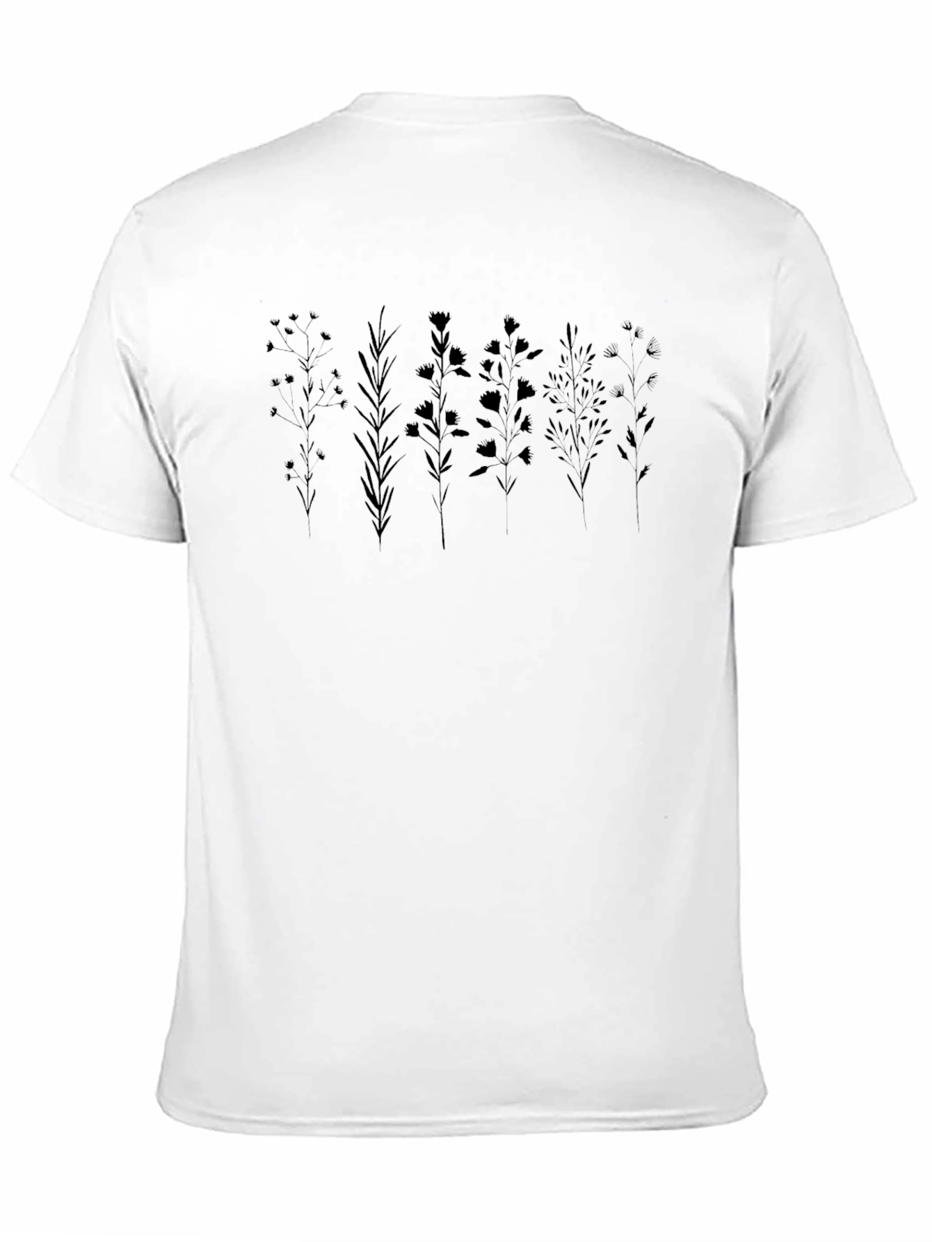 Botanical Black T-Shirt - Nature Inspired Style
