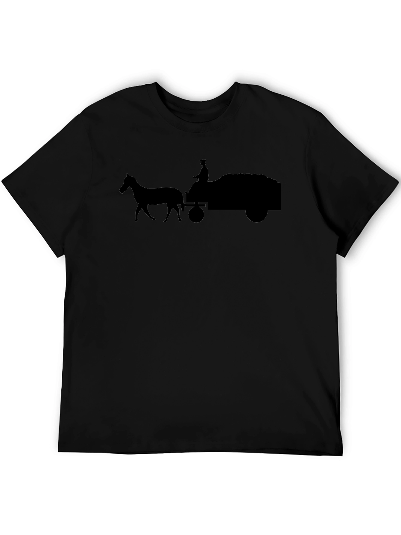 Silhouette Horse & Cart Black T-Shirt