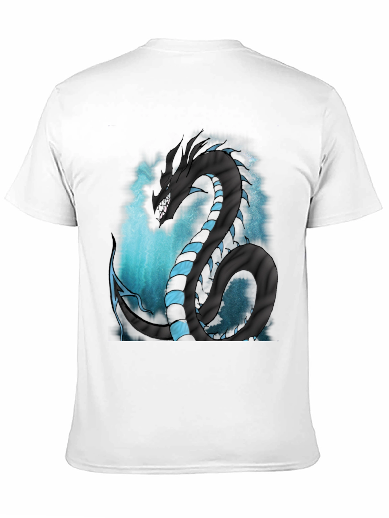 Dragon Serpent Graphic Tee - Mens Black T-Shirt