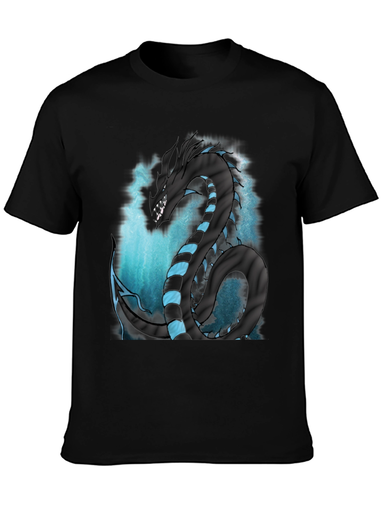 Dragon Serpent Graphic Tee - Mens Black T-Shirt