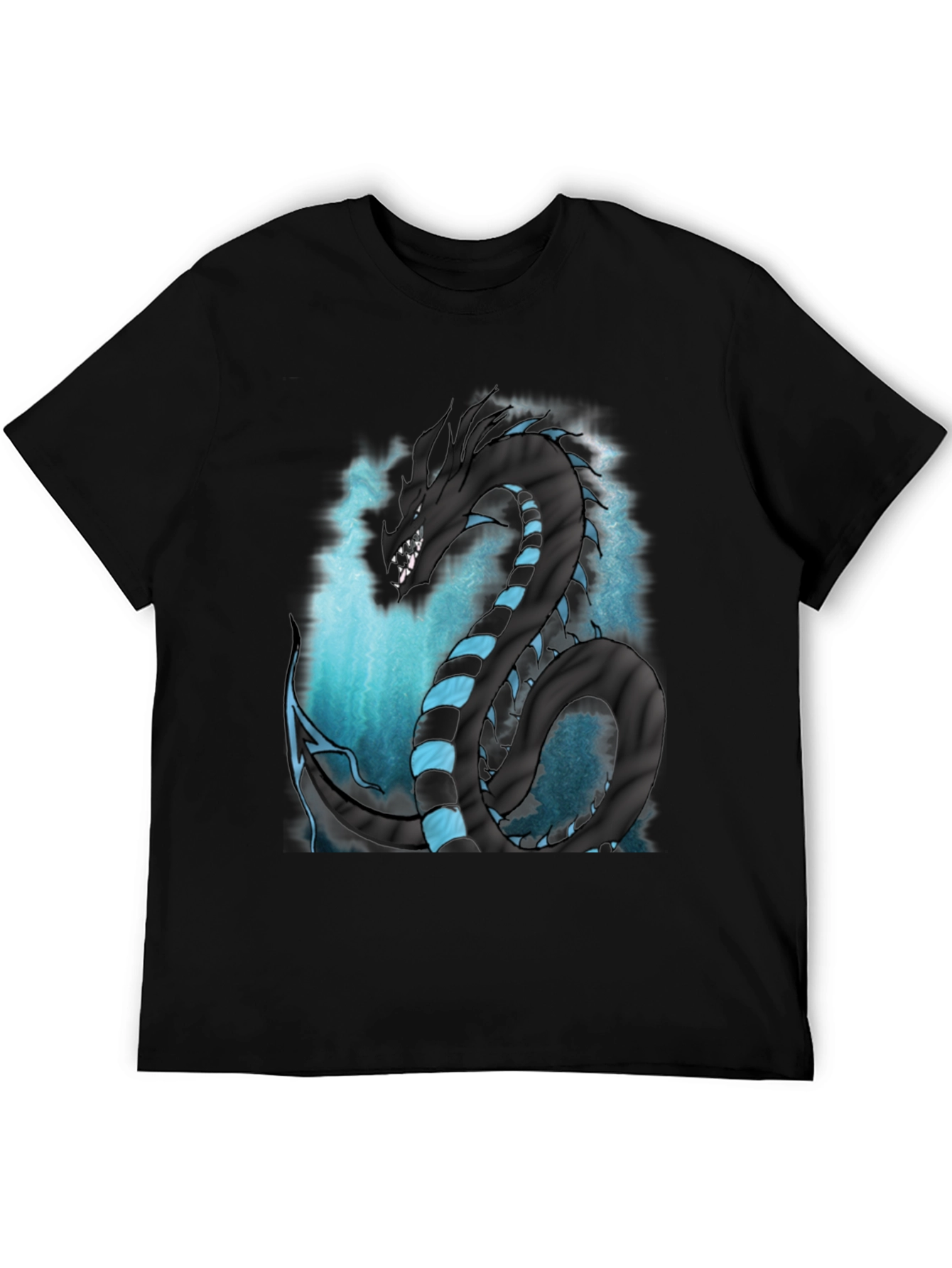 Dragon Serpent Graphic Tee - Mens Black T-Shirt