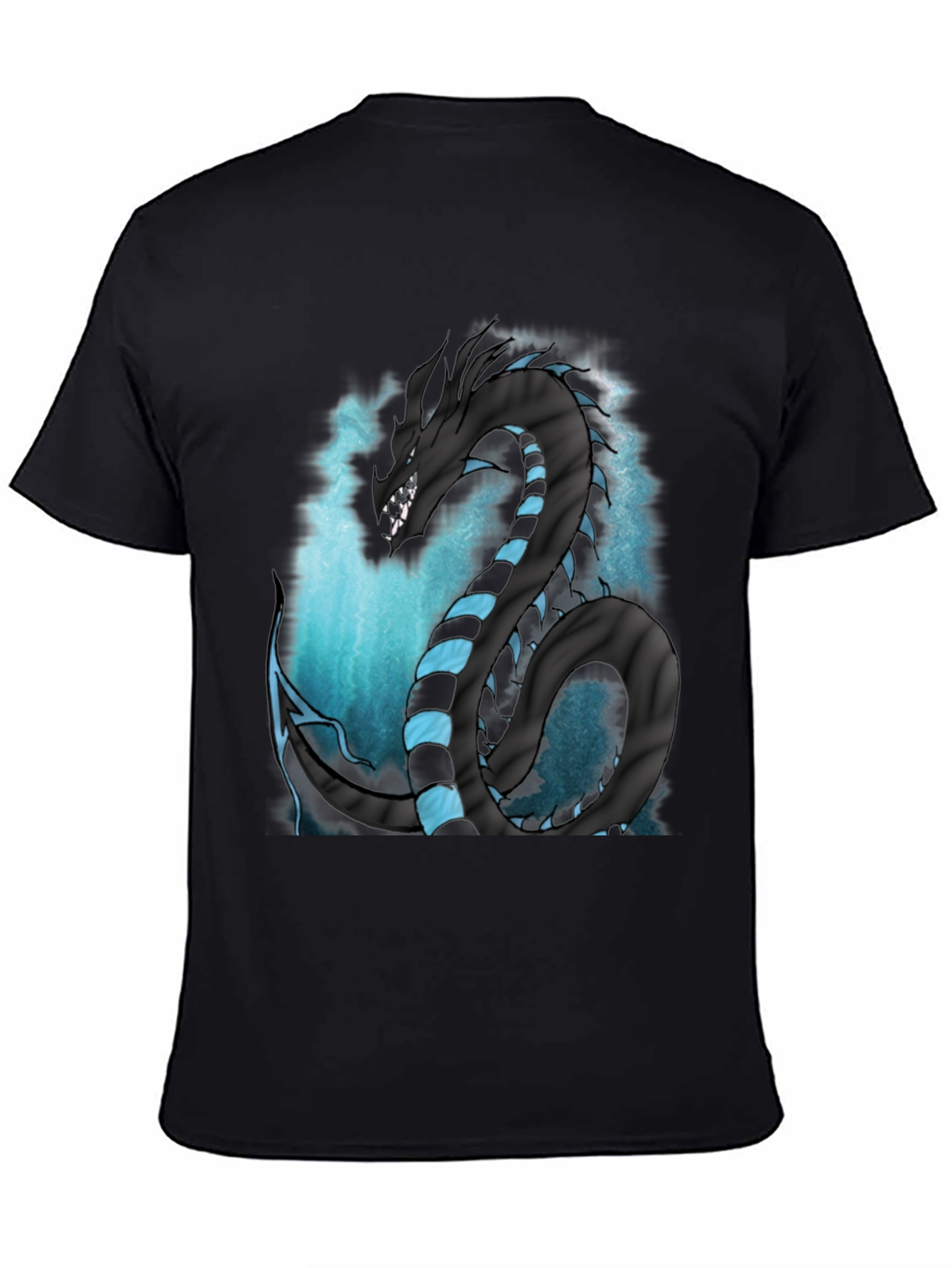 Dragon Serpent Graphic Tee - Mens Black T-Shirt