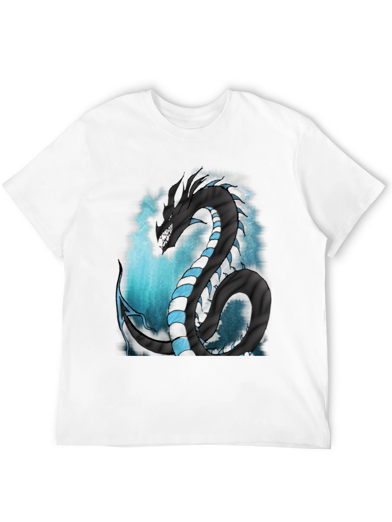 Dragon Serpent Graphic Tee - Mens Black T-Shirt