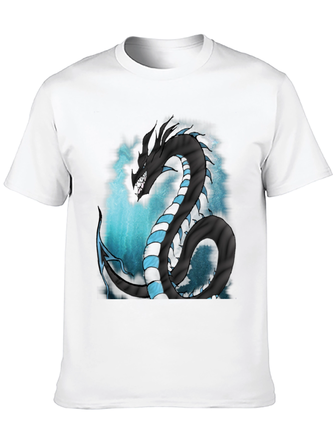 Dragon Serpent Graphic Tee - Mens Black T-Shirt