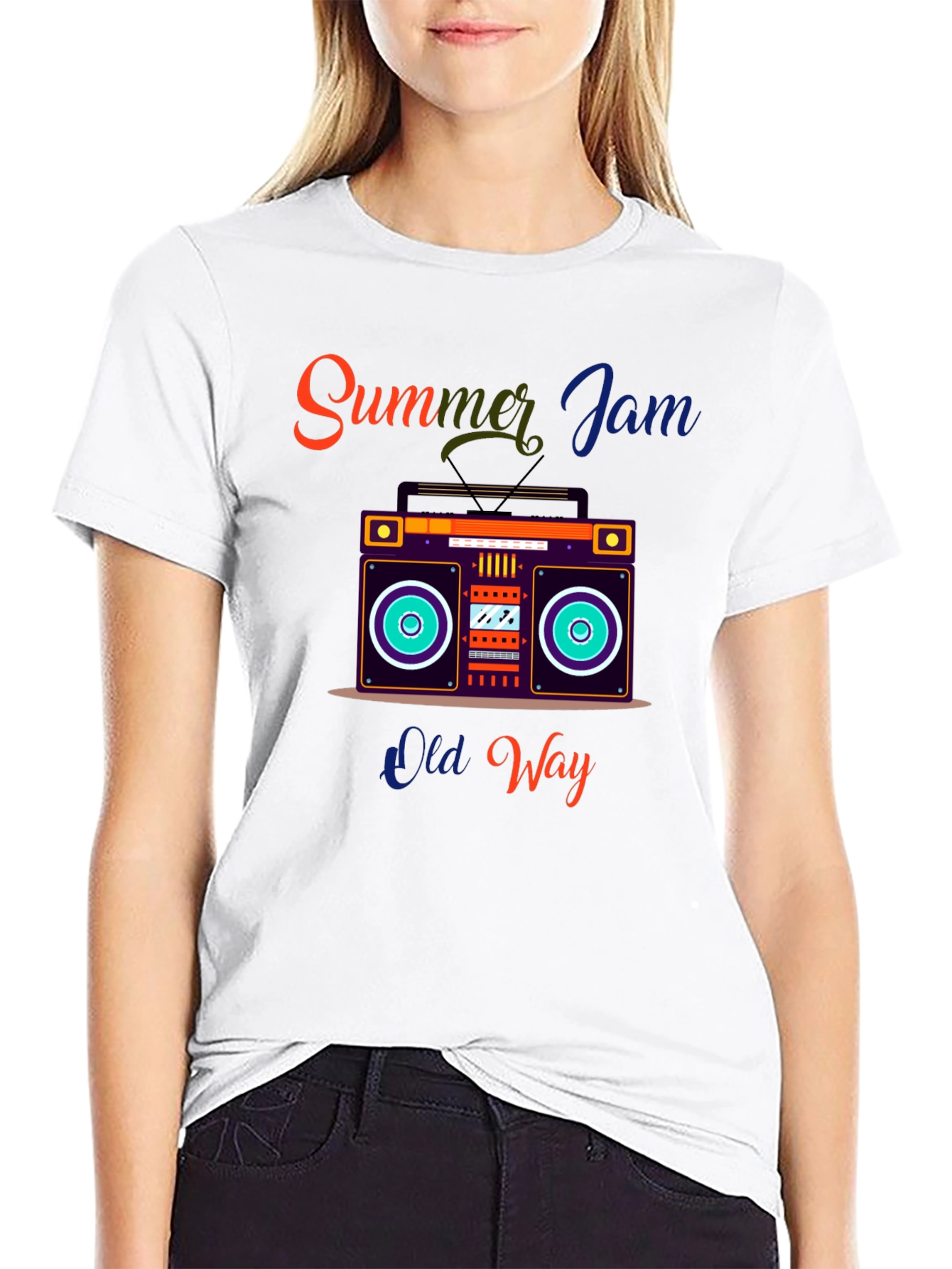 Summer Jam Retro Boombox Graphic Tee