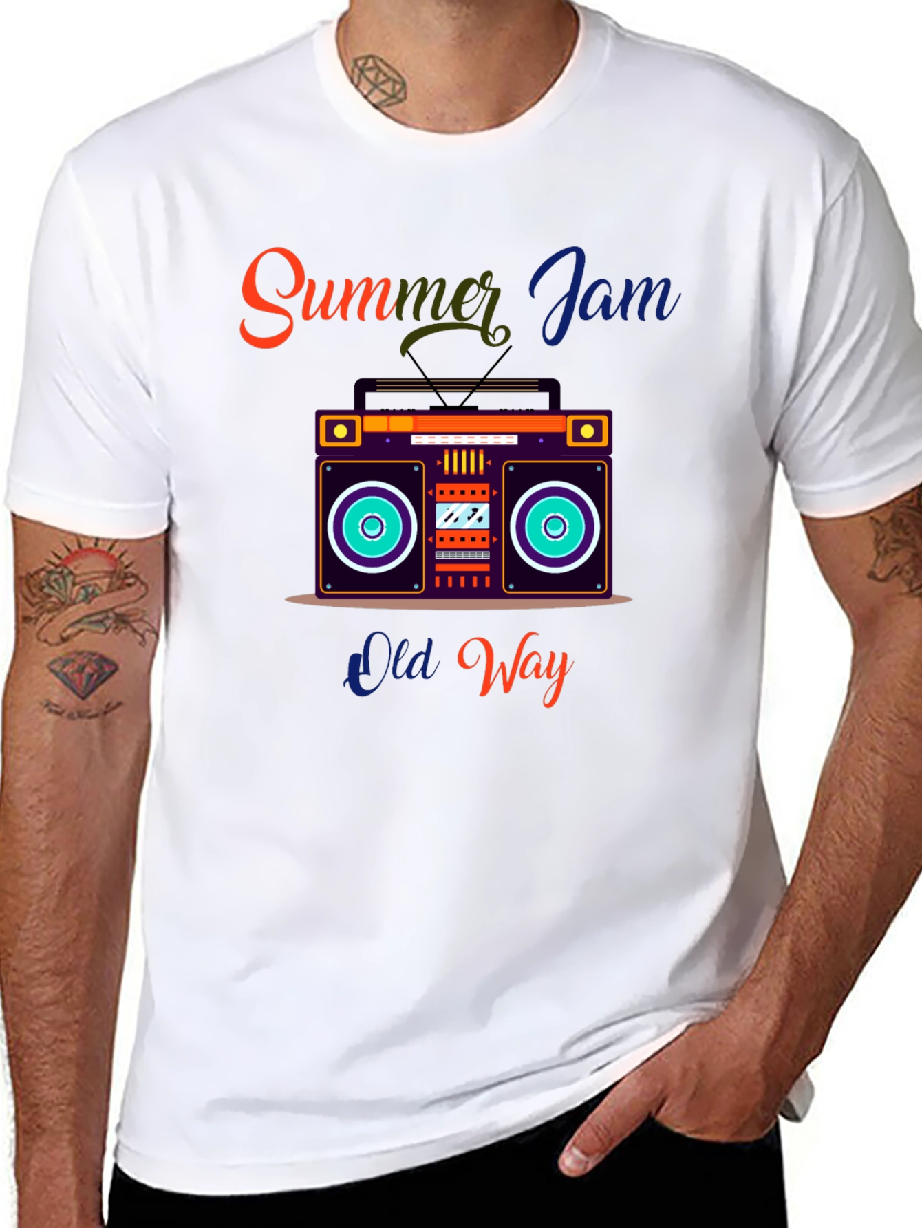 Summer Jam Retro Boombox Graphic Tee