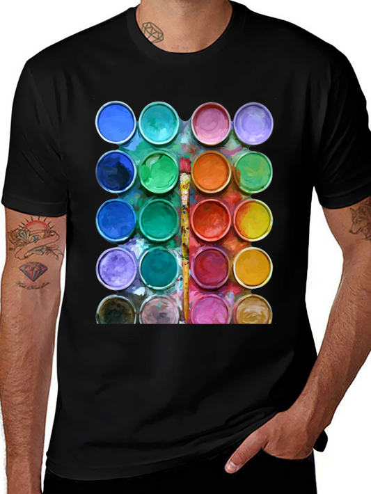 Colorful Watercolor Palette Graphic Tee
