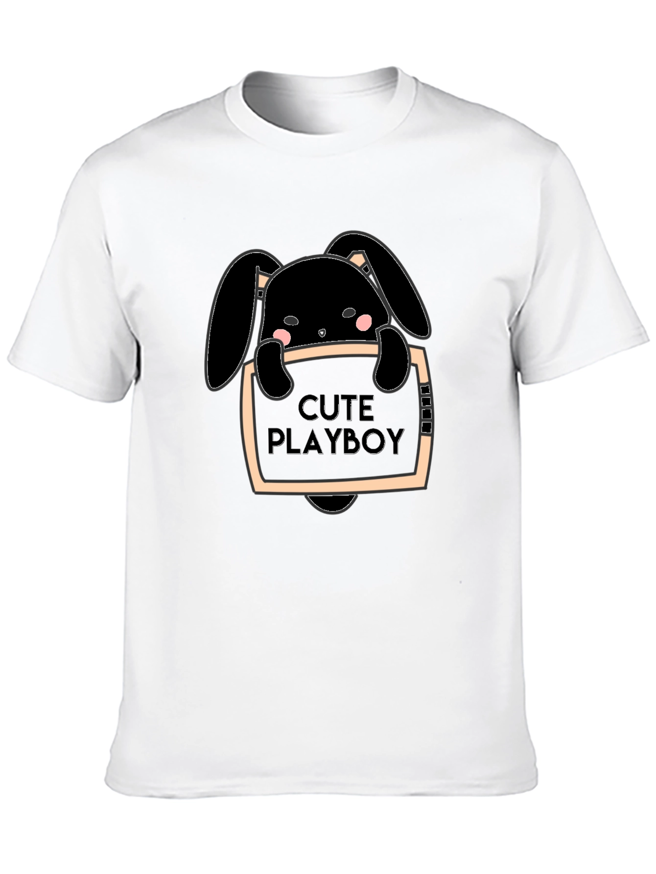 Cute Playboy Bunny Graphic T-Shirt