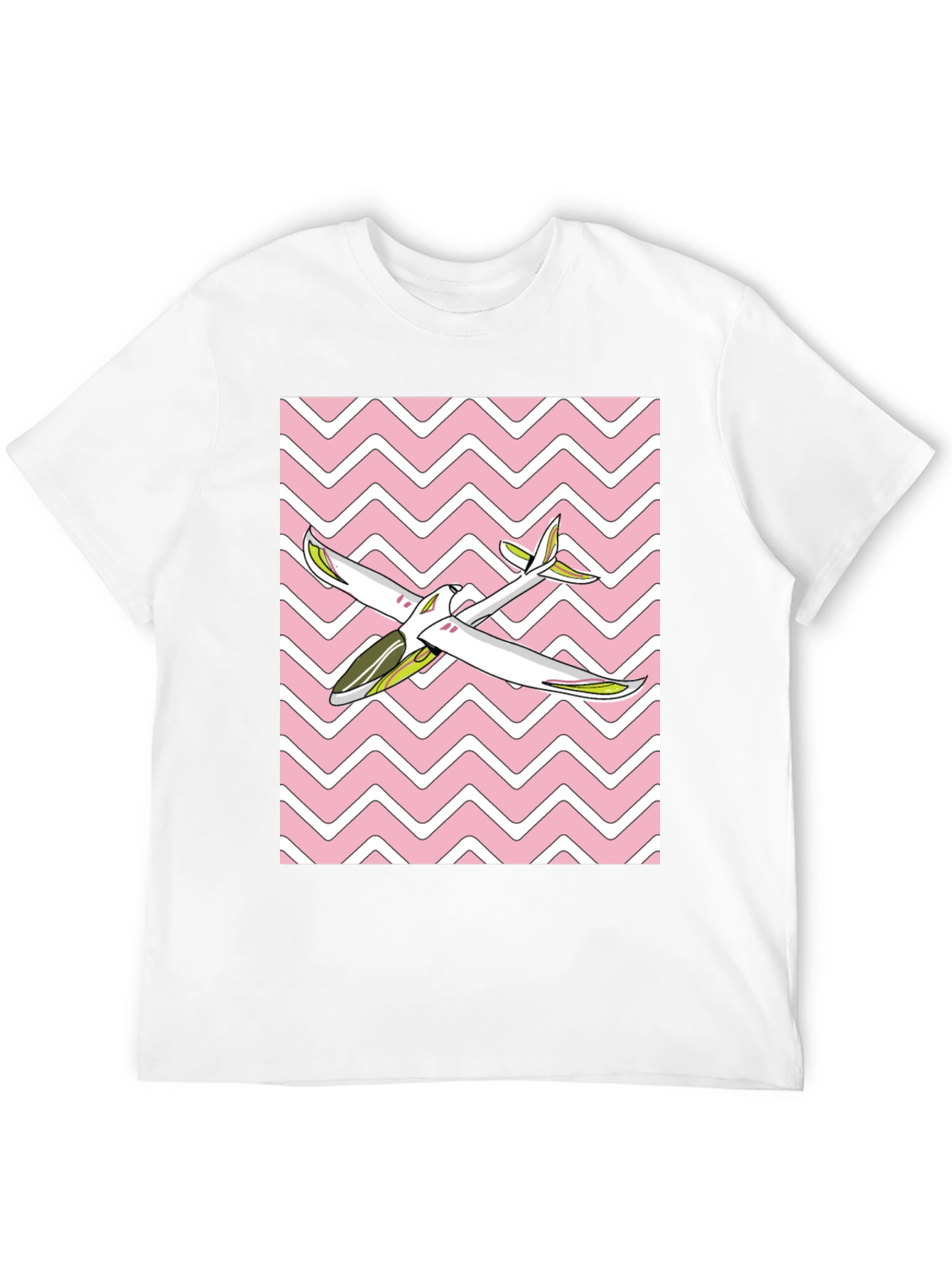 Retro Airplane Graphic Tee - Black