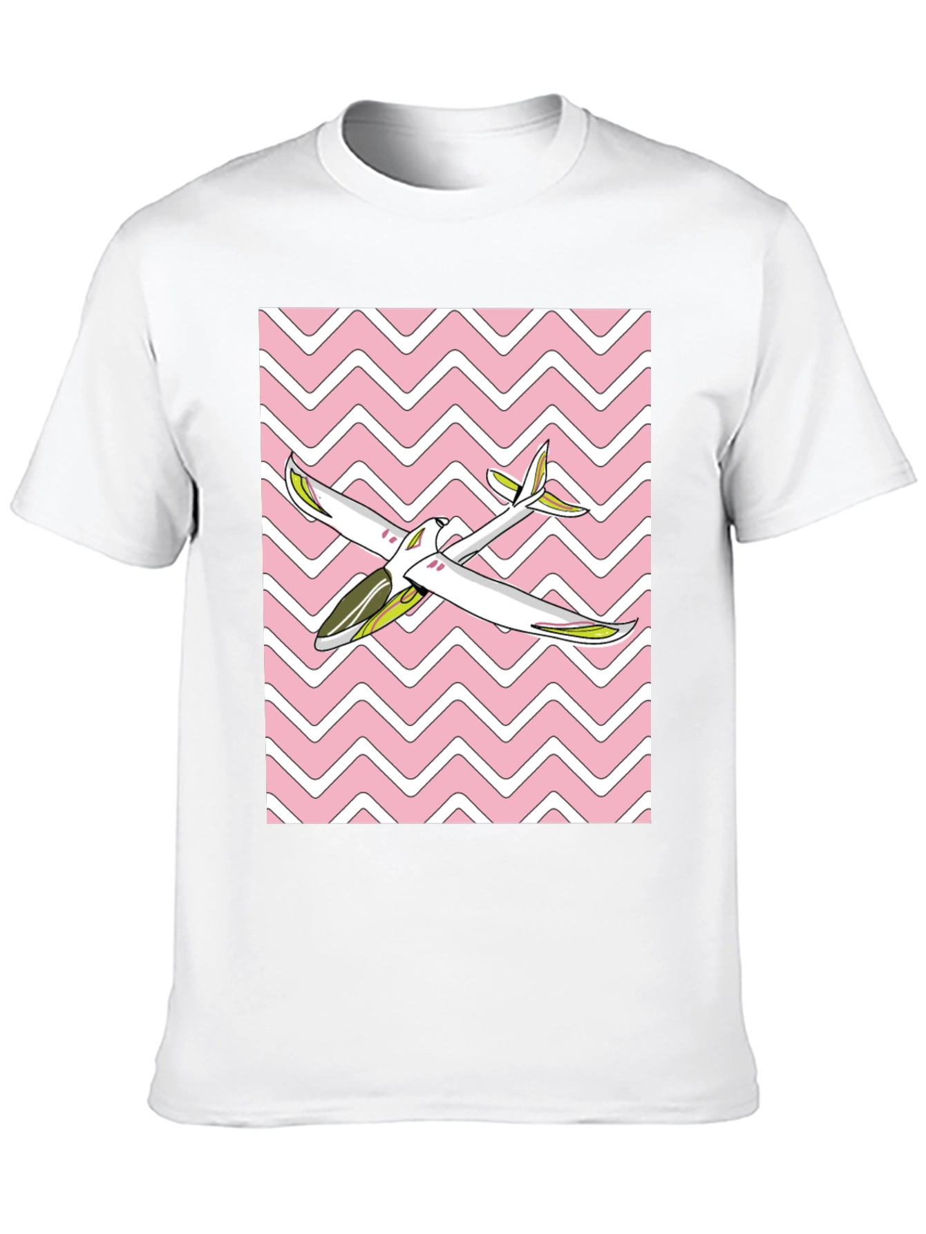 Retro Airplane Graphic Tee - Black