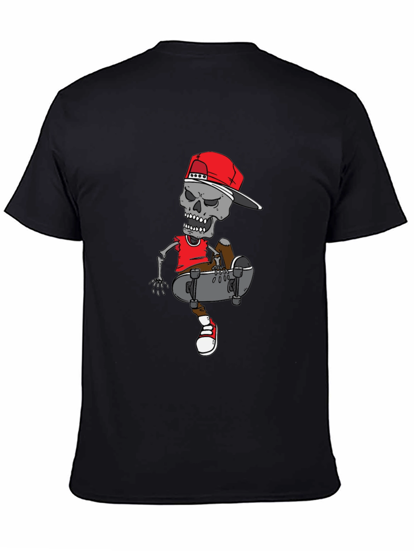 Skater Skeleton Graphic Tee - Cool Casual Wear