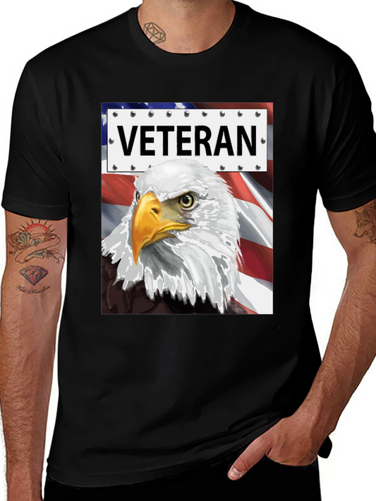 Veteran Eagle Graphic Tee - Patriotic Design