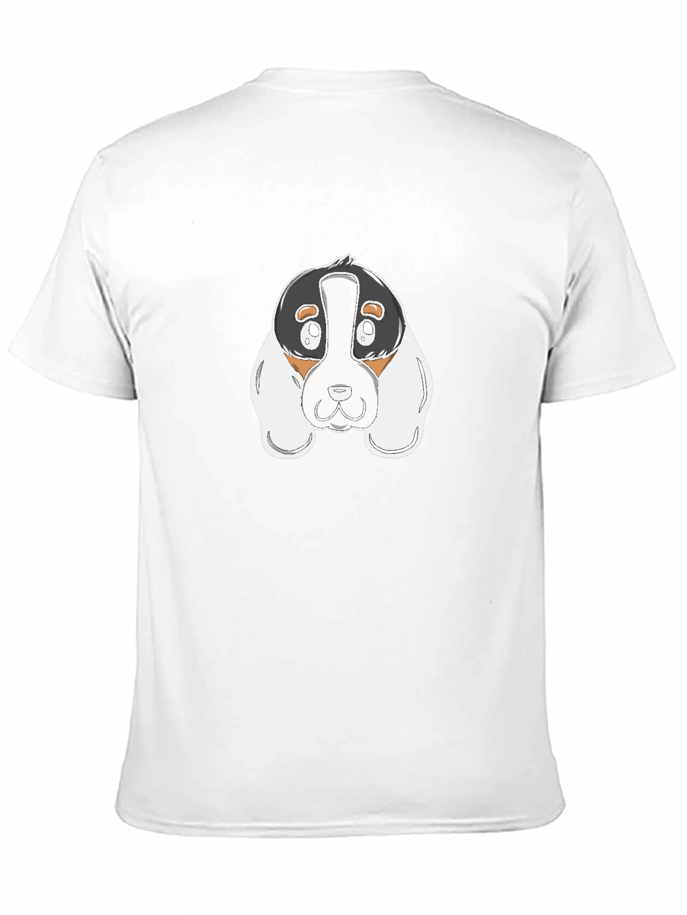 Cartoon Dog Graphic Black T-Shirt
