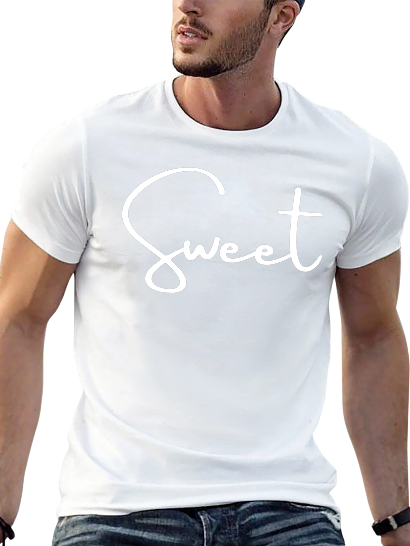 Sweet Graphic Tee - Casual Black T-Shirt