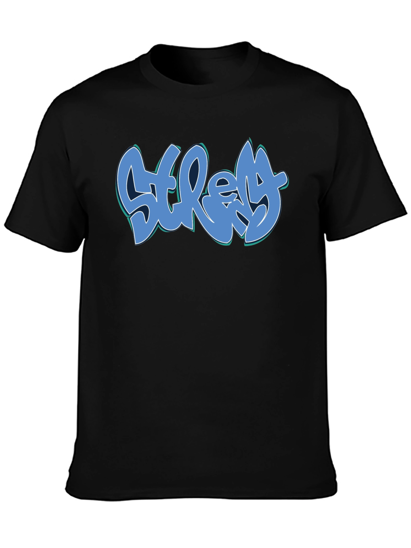 Stretchy Graffiti Tee - Black